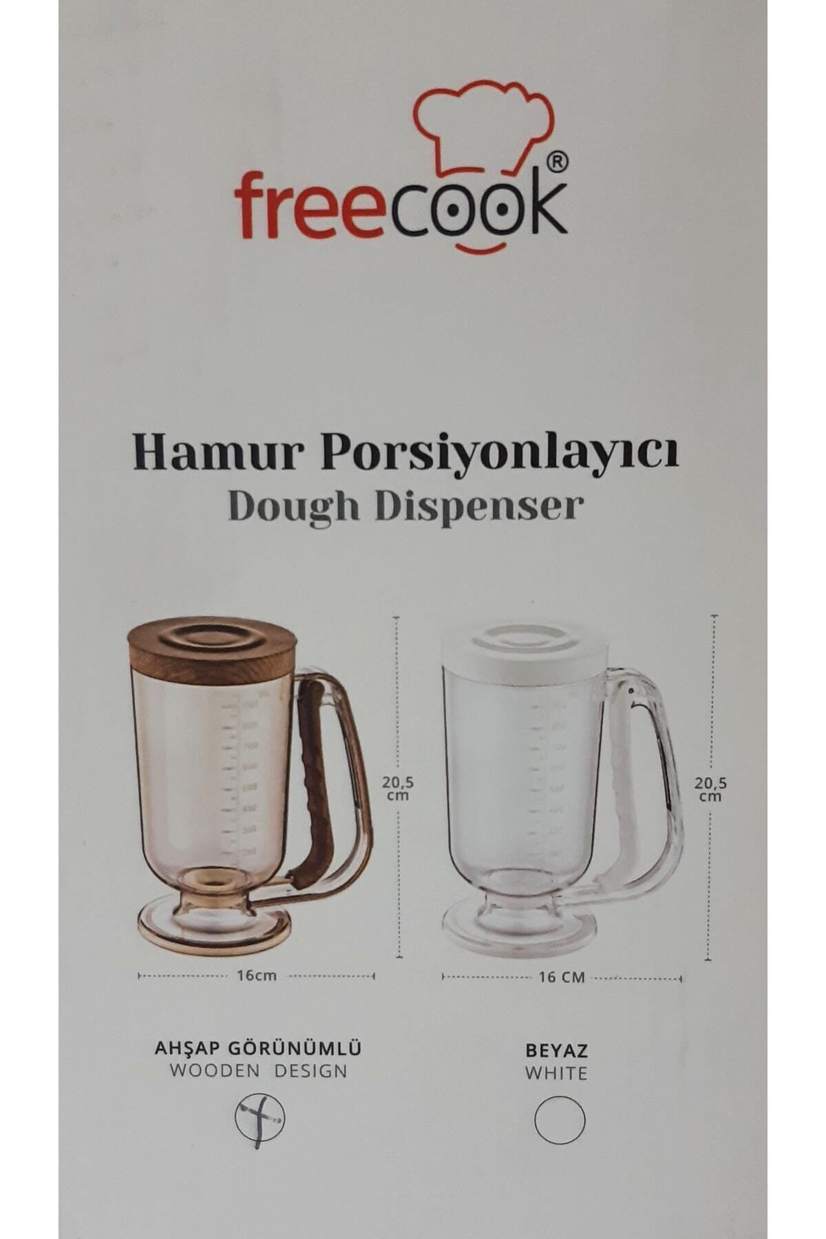 renkli çiçekler-Dough Dispenser with Wooden Lid and Mechanism for Pancakes, Waffles, Cakes and More 4