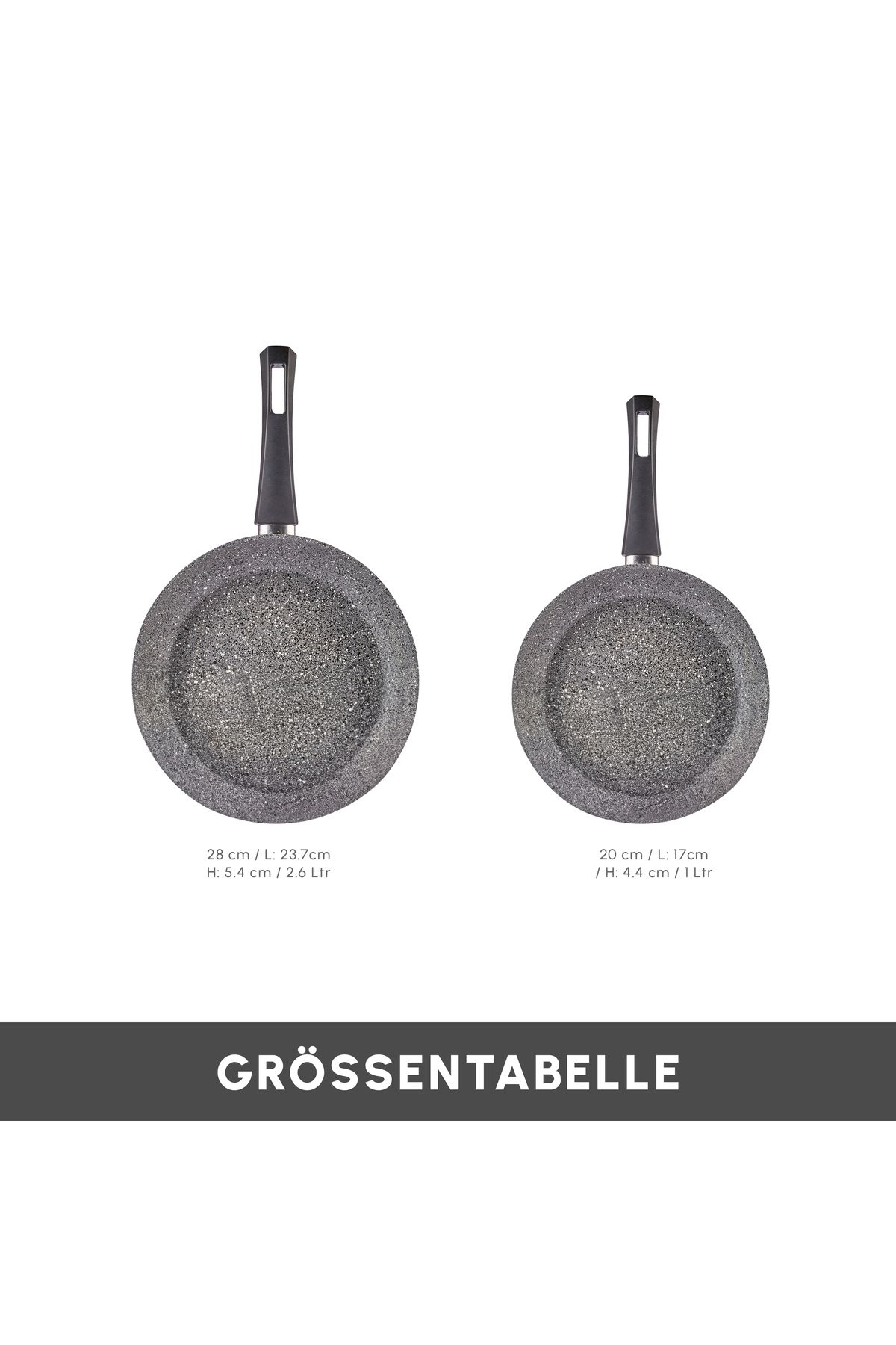 Karaca-Gris Biogranit Pfannenset, 2-teilig - Perfekte Küchenbegleiter 2