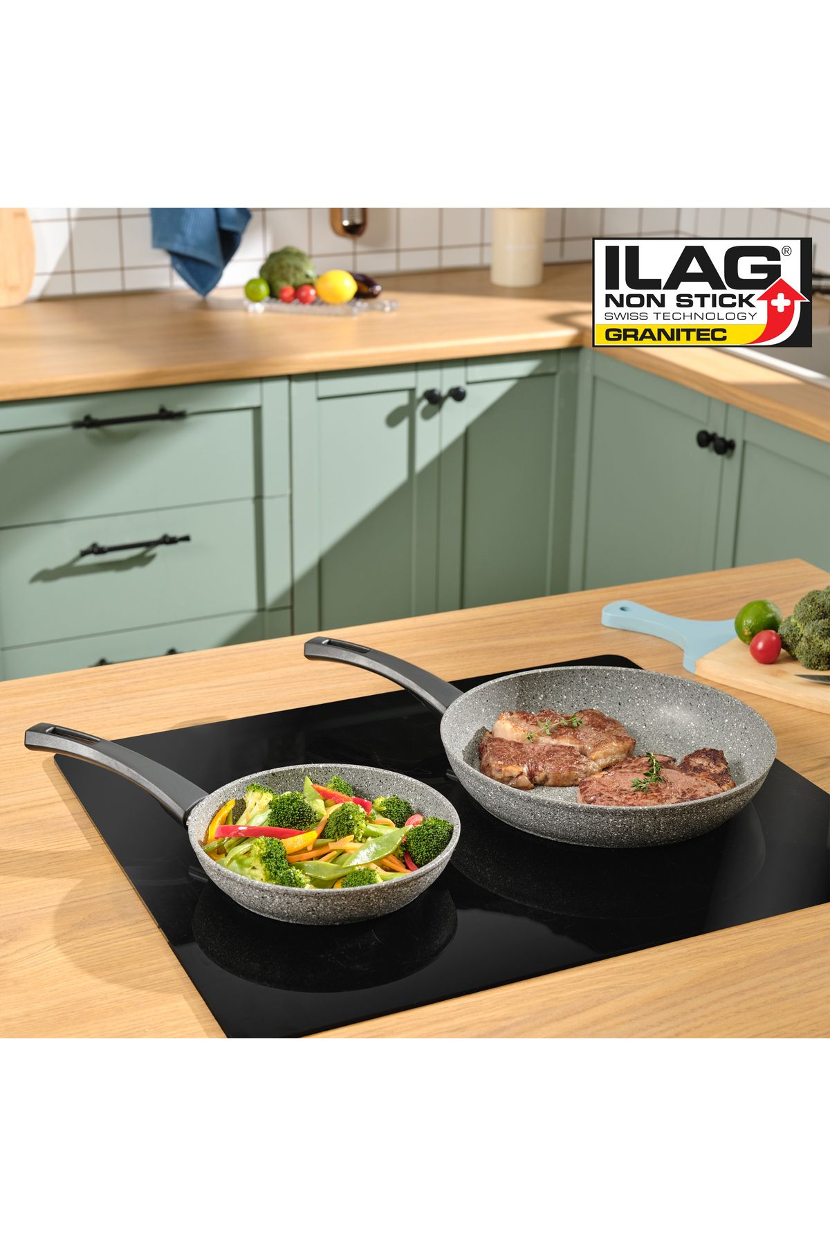 Karaca-Gris Biogranit Pfannenset, 2-teilig - Perfekte Küchenbegleiter 8