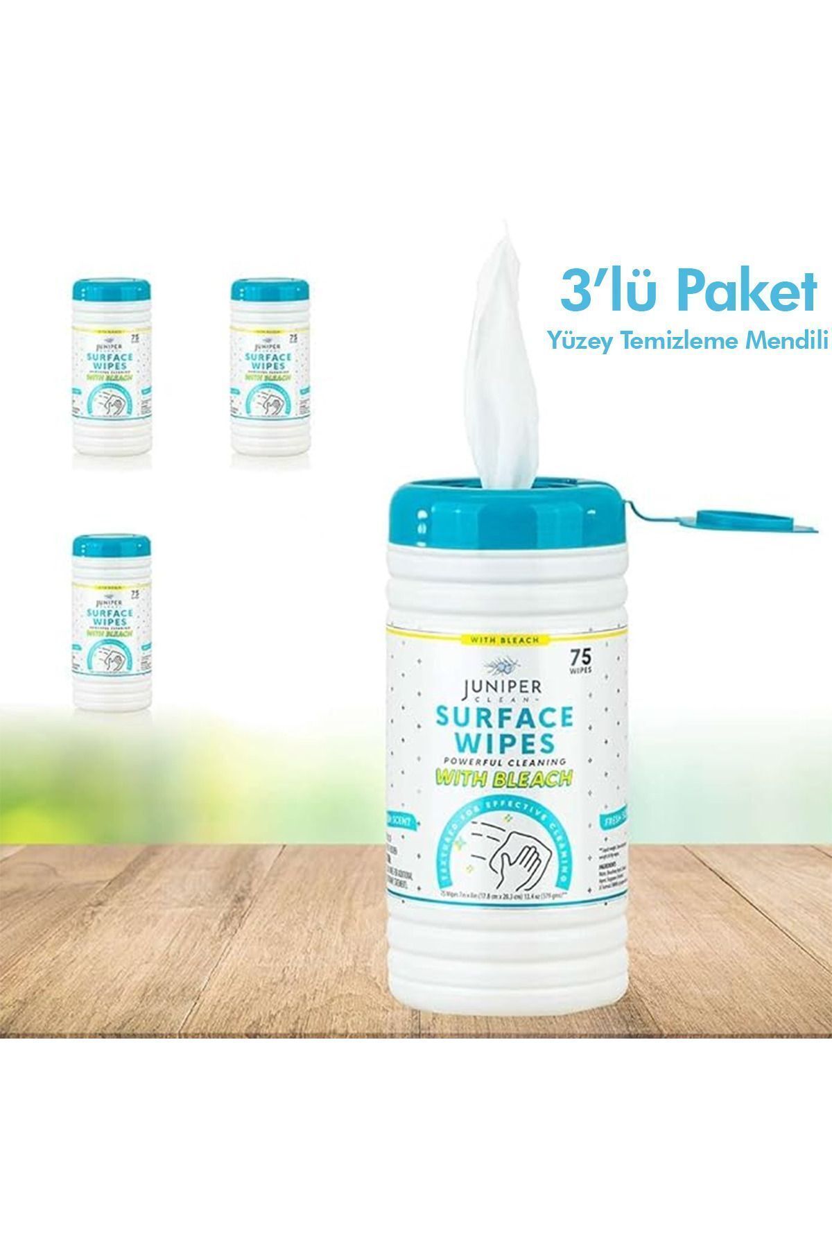 Çamaşır Sulu Yüzey Temizleme Mendili Clean 3*75 225 Adet