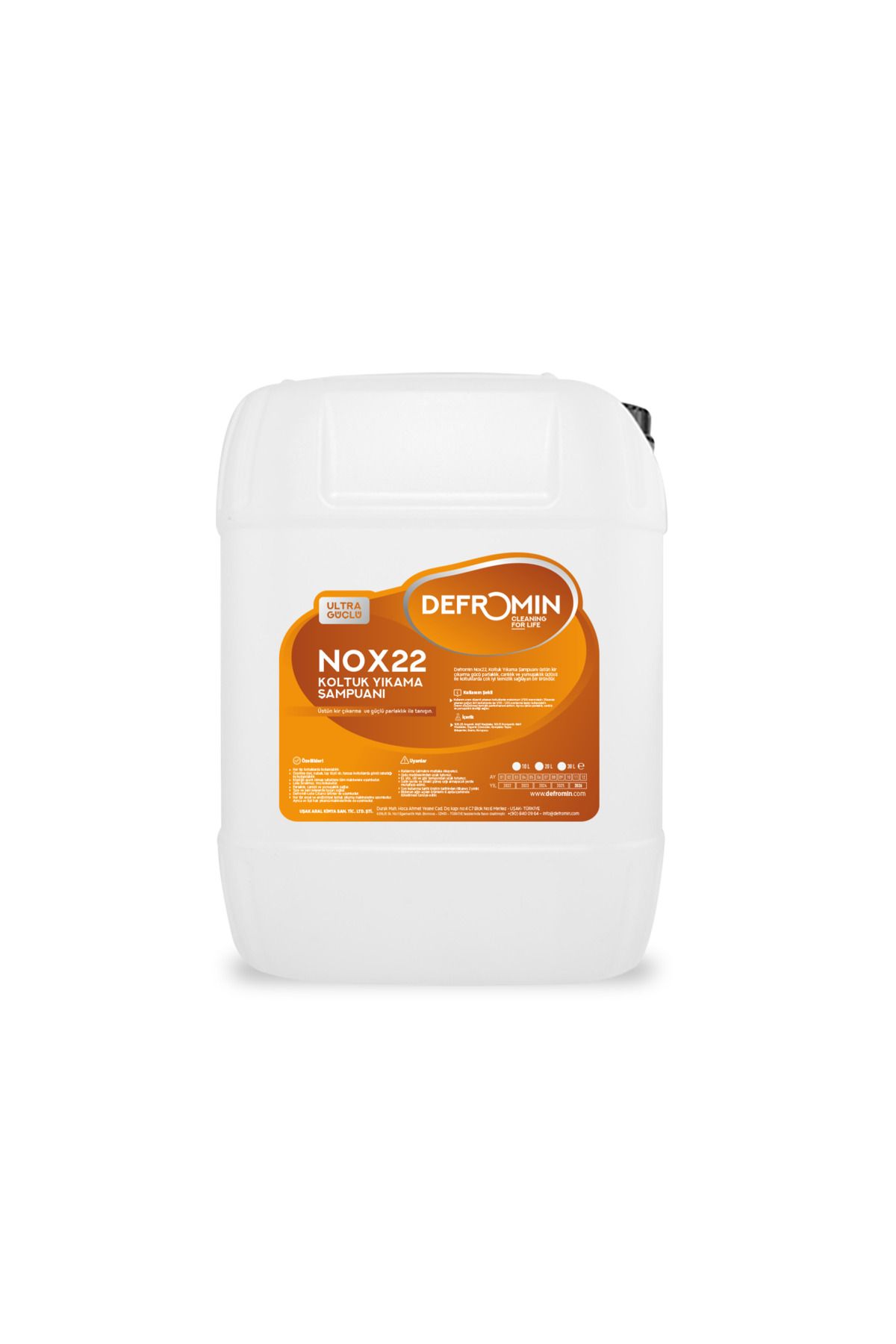 Defromin Nox22-Koltuk Yıkama Şampuanı 10L
