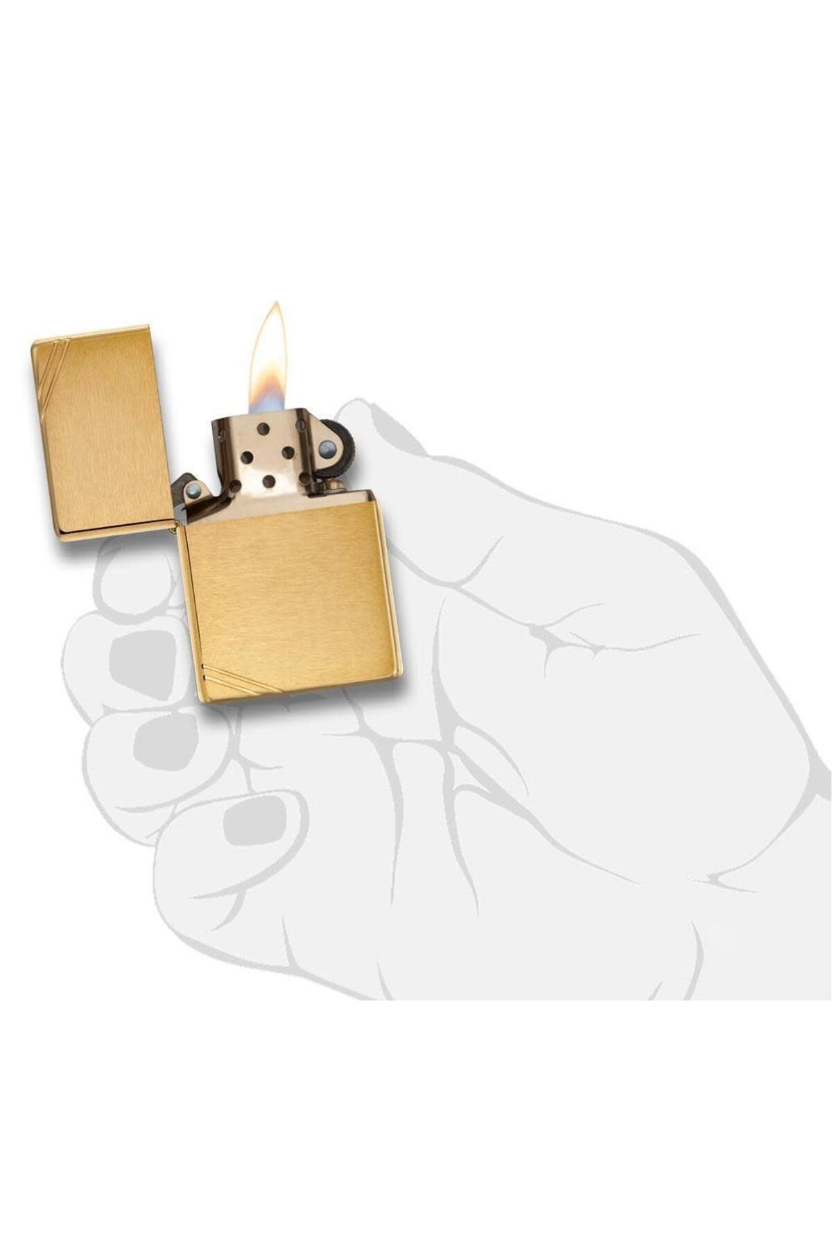 Zippo #240 丸く BRUSH BRASS FT ライター