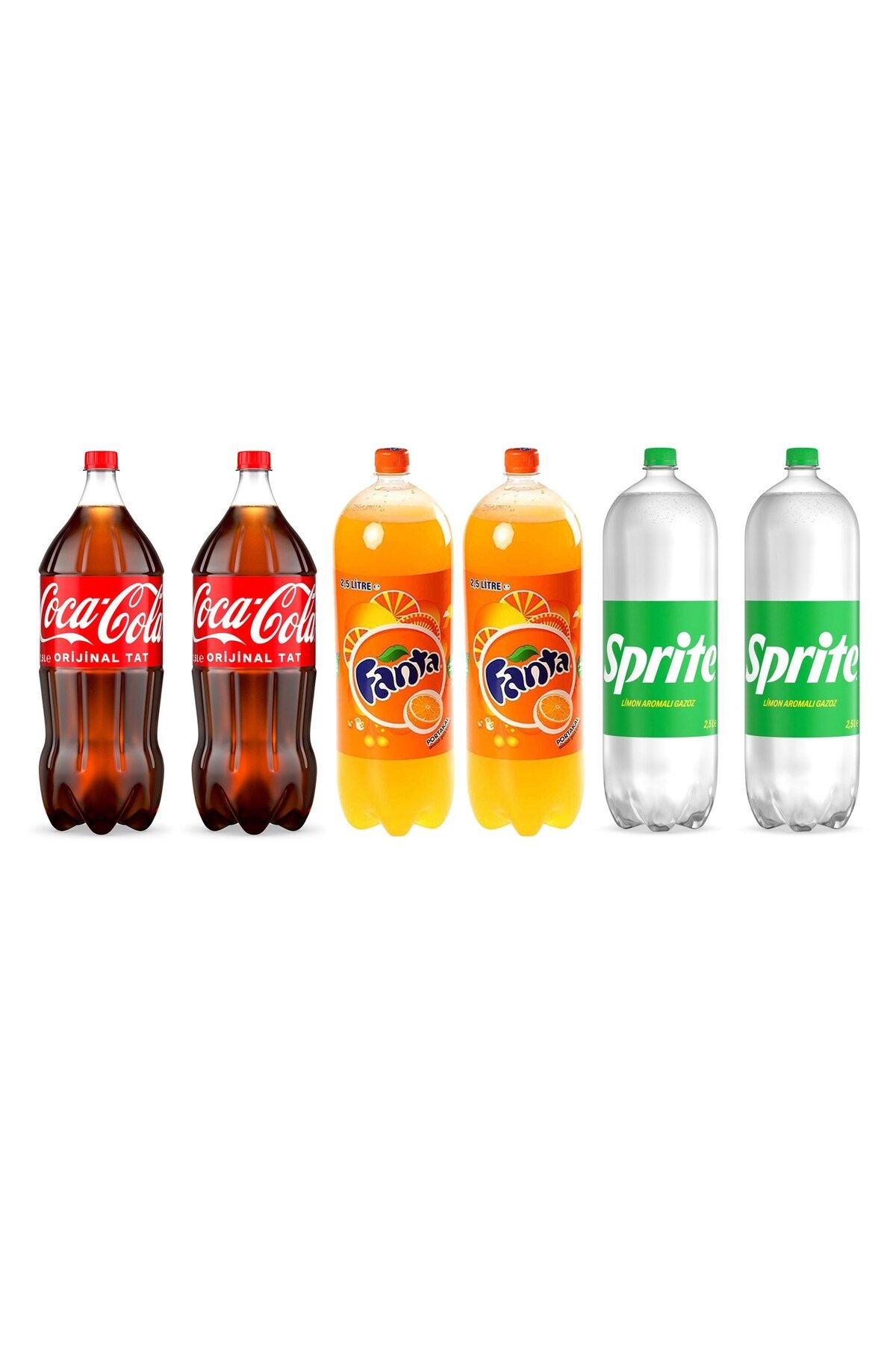 Coca-Cola Fanta Sprite 2,5 lt 6 lı Karma Paket