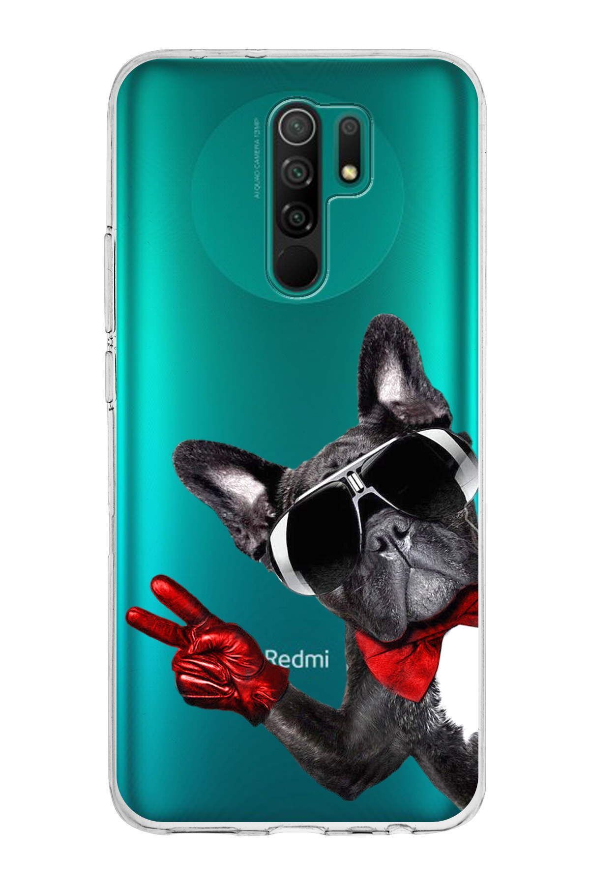 Xiaomi Redmi 9 ile Uyumlu 1mm Slim Fit Köpek 2 050e Baskılı Şeffaf Kılıf