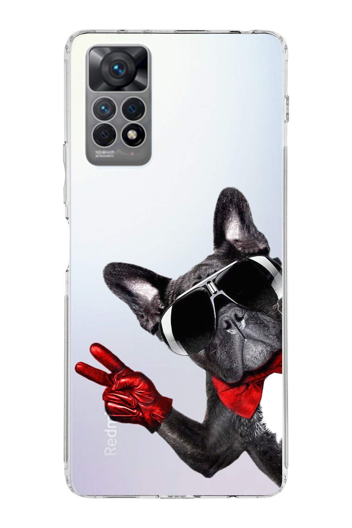 Xiaomi Redmi Note 12 Pro 4G ile Uyumlu 1mm Slim Fit Köpek 2 050e Baskılı Şeffaf Kılıf