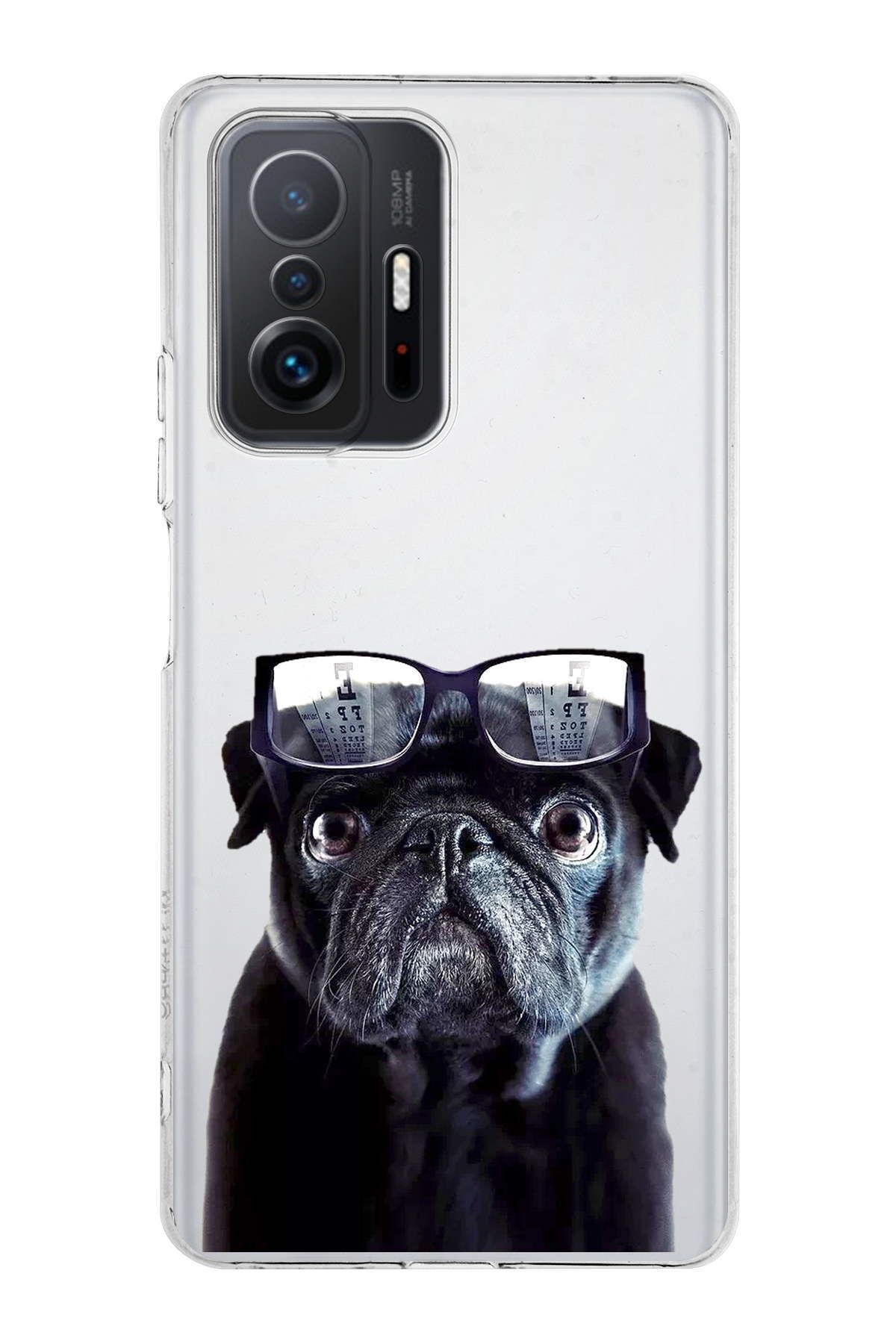 Xiaomi Mi 11T Pro ile Uyumlu 1mm Slim Fit Köpek 3 050f Baskılı Şeffaf Kılıf