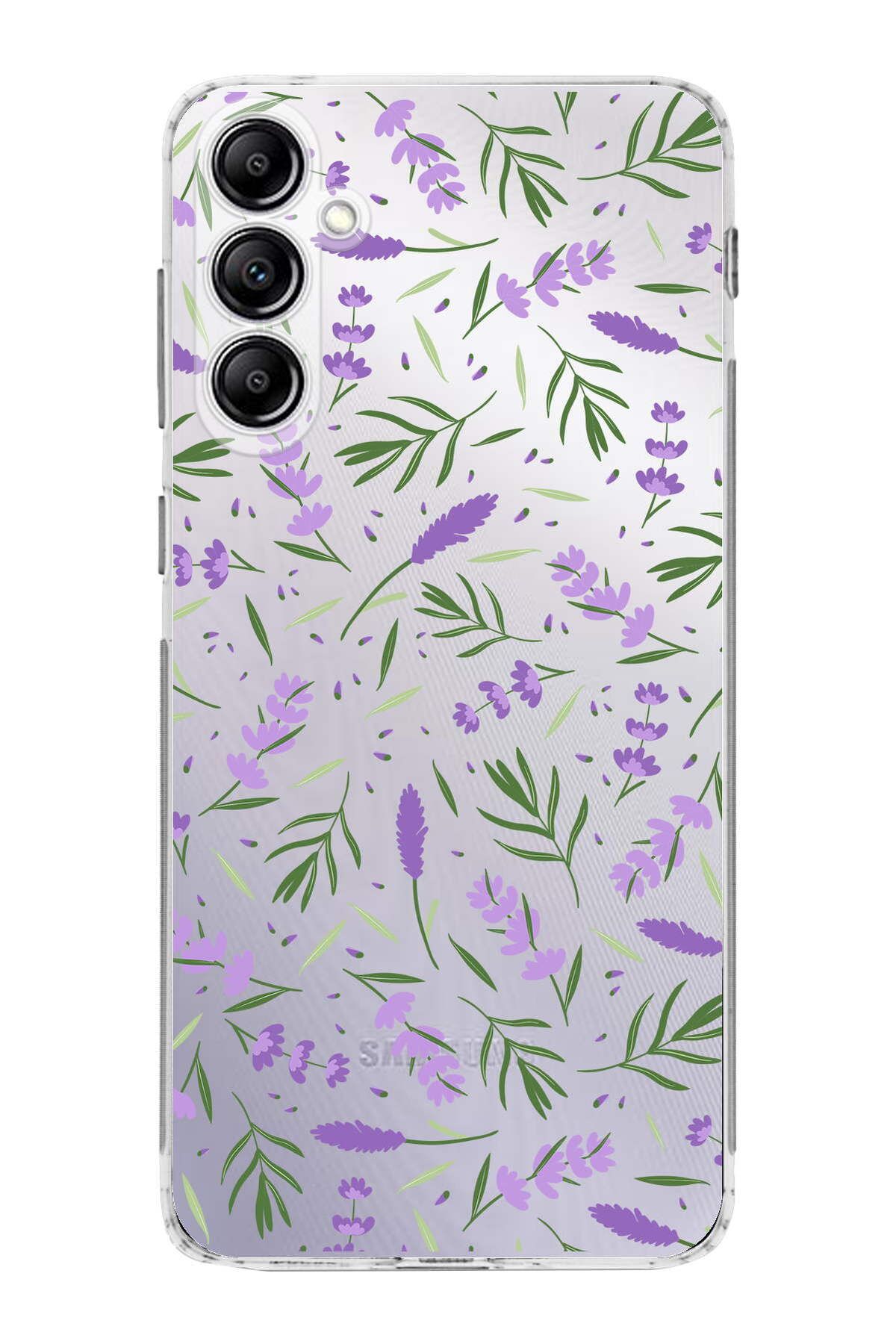 Samsung Galaxy A14 ile Uyumlu 1mm Slim Fit Water Color 3 Baskılı Şeffaf  Kılıf