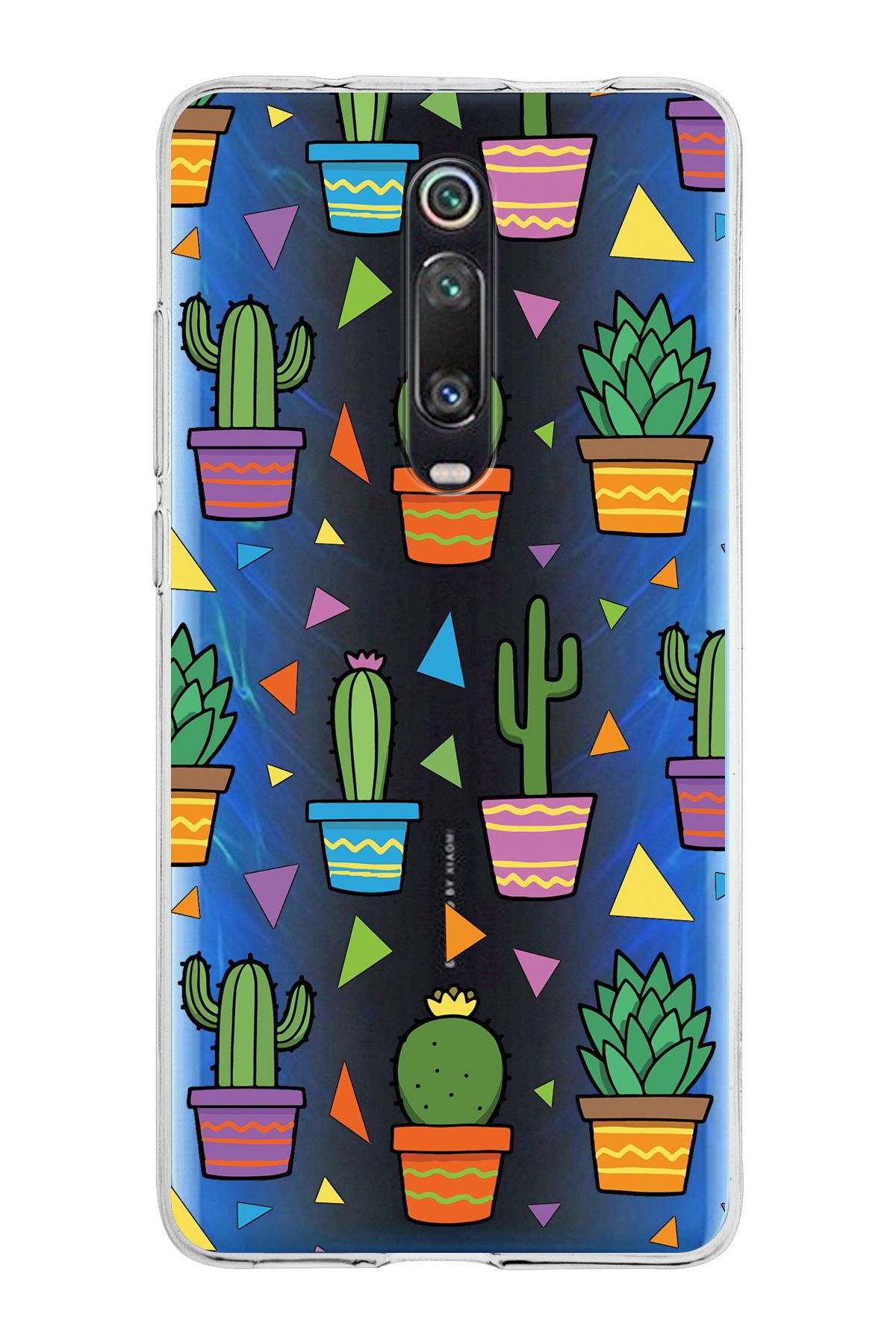 Xiaomi Redmi K20 ile Uyumlu 1mm Slim Fit Water Color 4 Baskılı Şeffaf  Kılıf