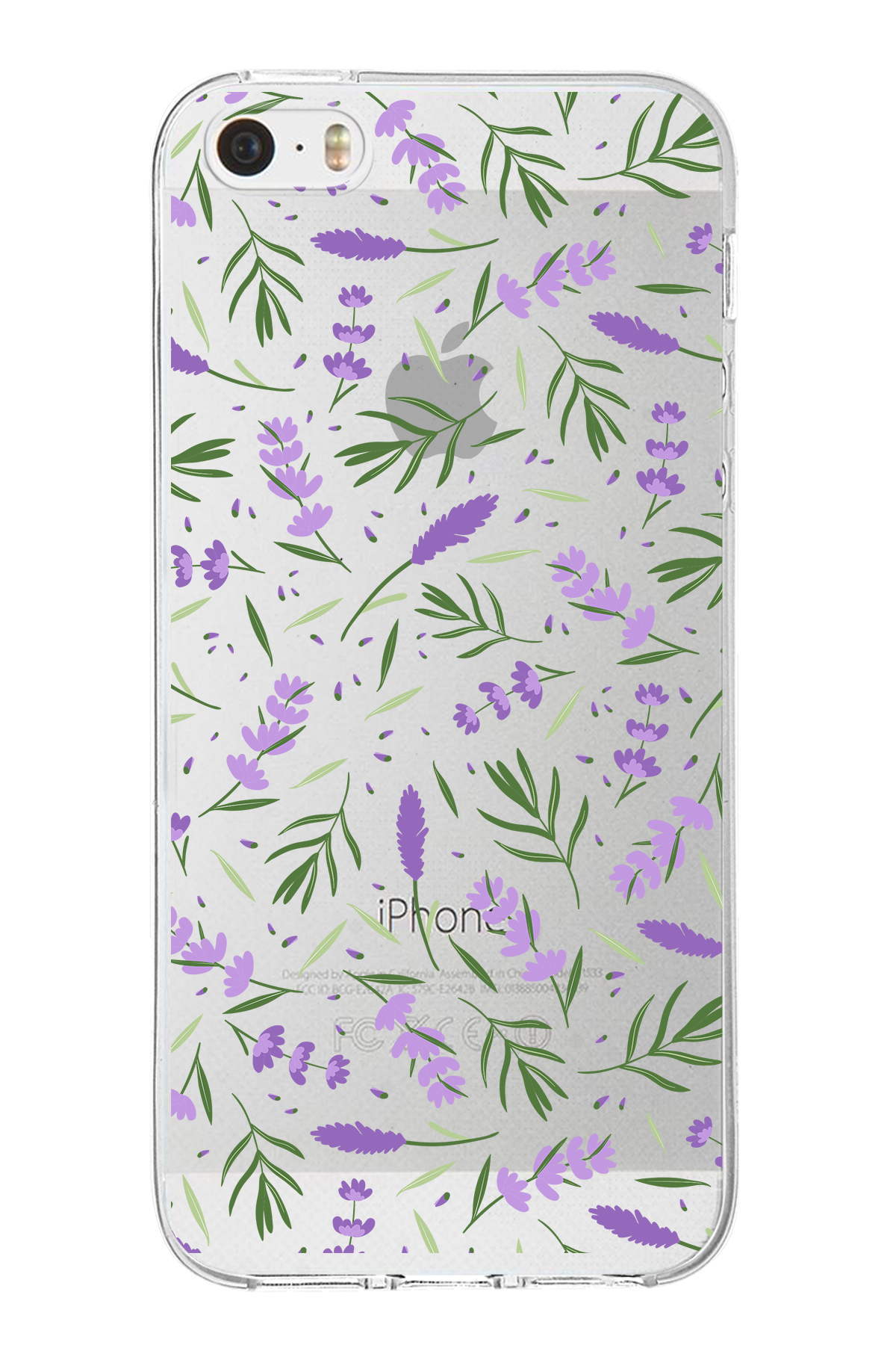 Apple  iPhone 5 ile Uyumlu 1mm Slim Fit Water Color 3 Baskılı Şeffaf  Kılıf