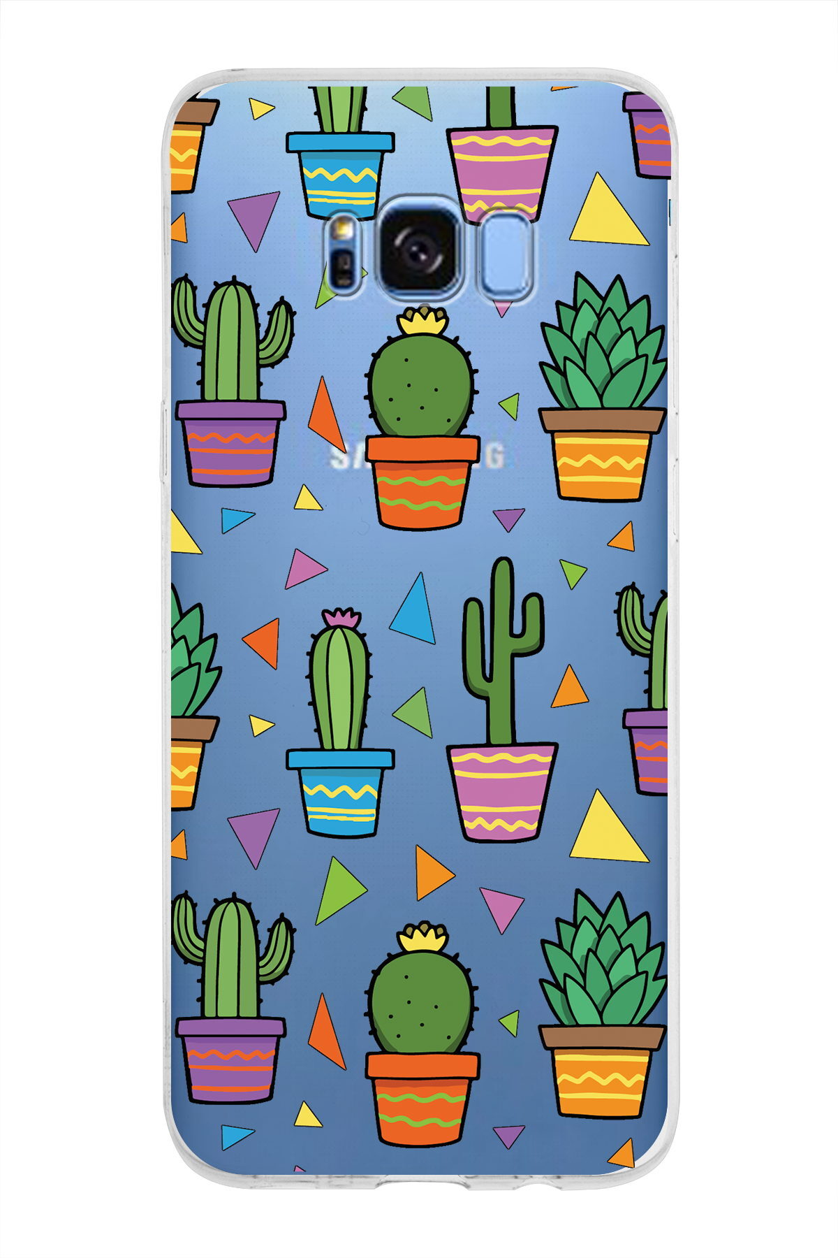 Samsung Galaxy S8 Plus ile Uyumlu 1mm Slim Fit Water Color 4 Baskılı Şeffaf  Kılıf