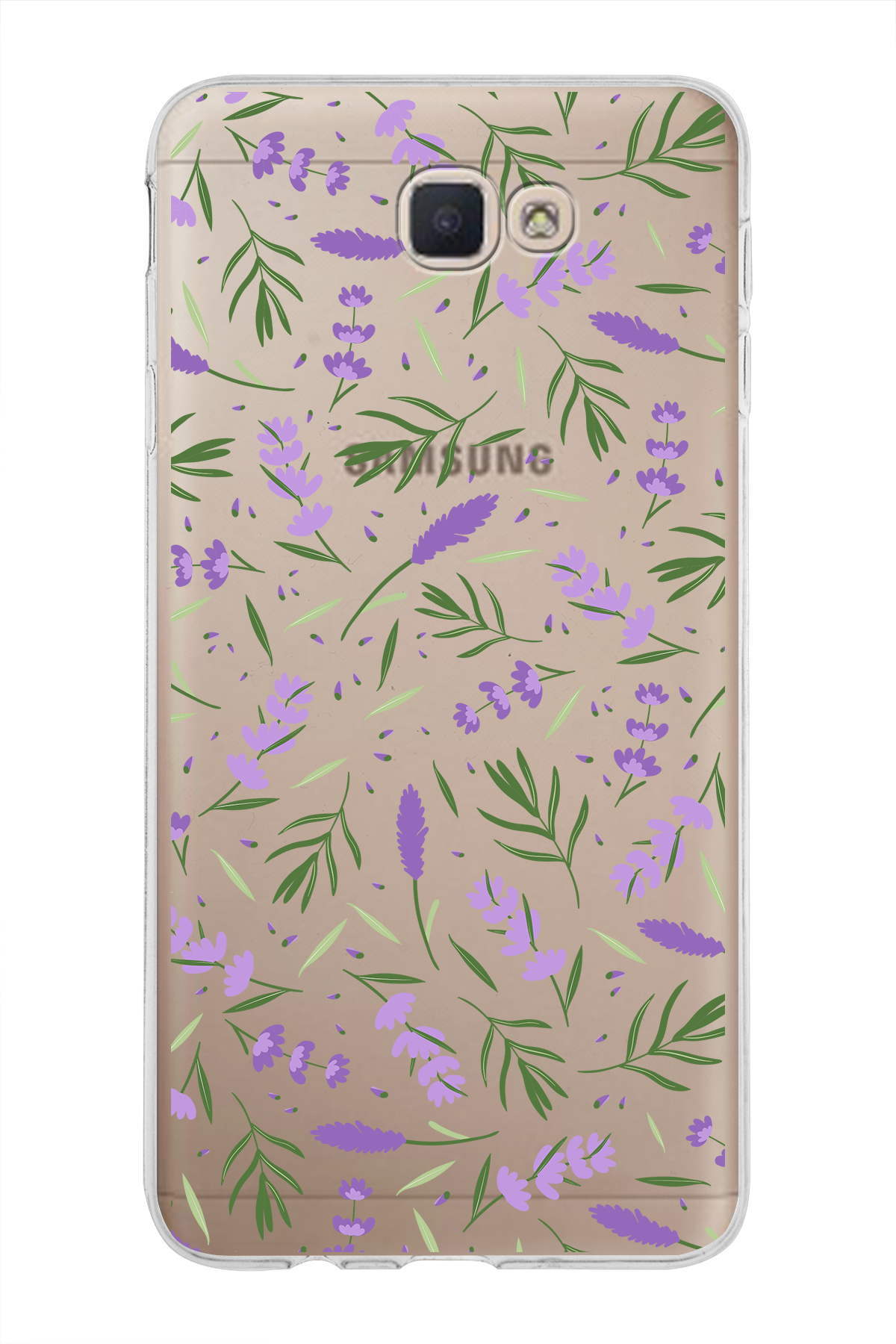 Samsung Galaxy J7 Prime ile Uyumlu 1mm Slim Fit Water Color 3 Baskılı Şeffaf  Kılıf