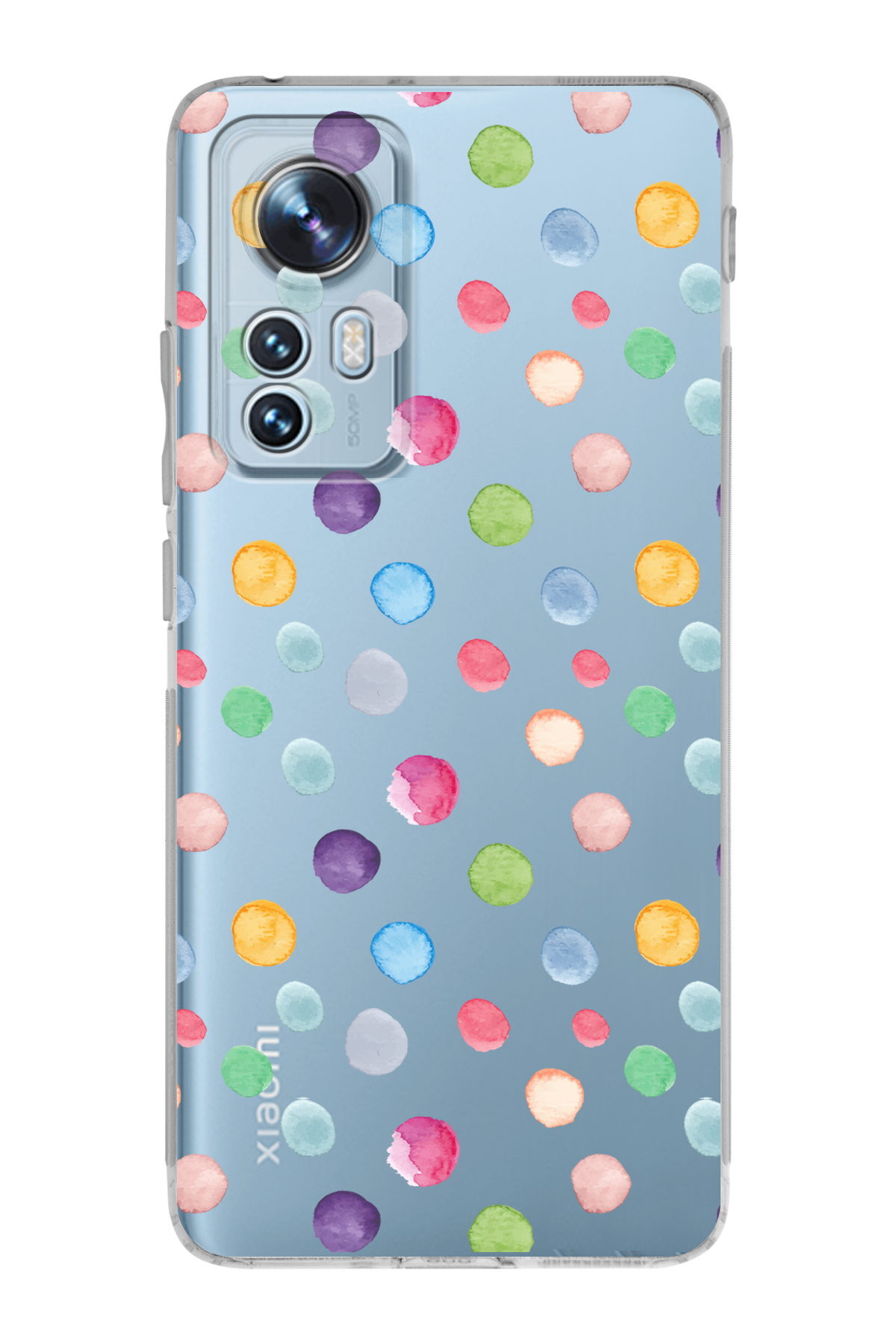 Xiaomi Mi 12 ile Uyumlu 1mm Slim Fit Water Color 6 Baskılı Şeffaf  Kılıf