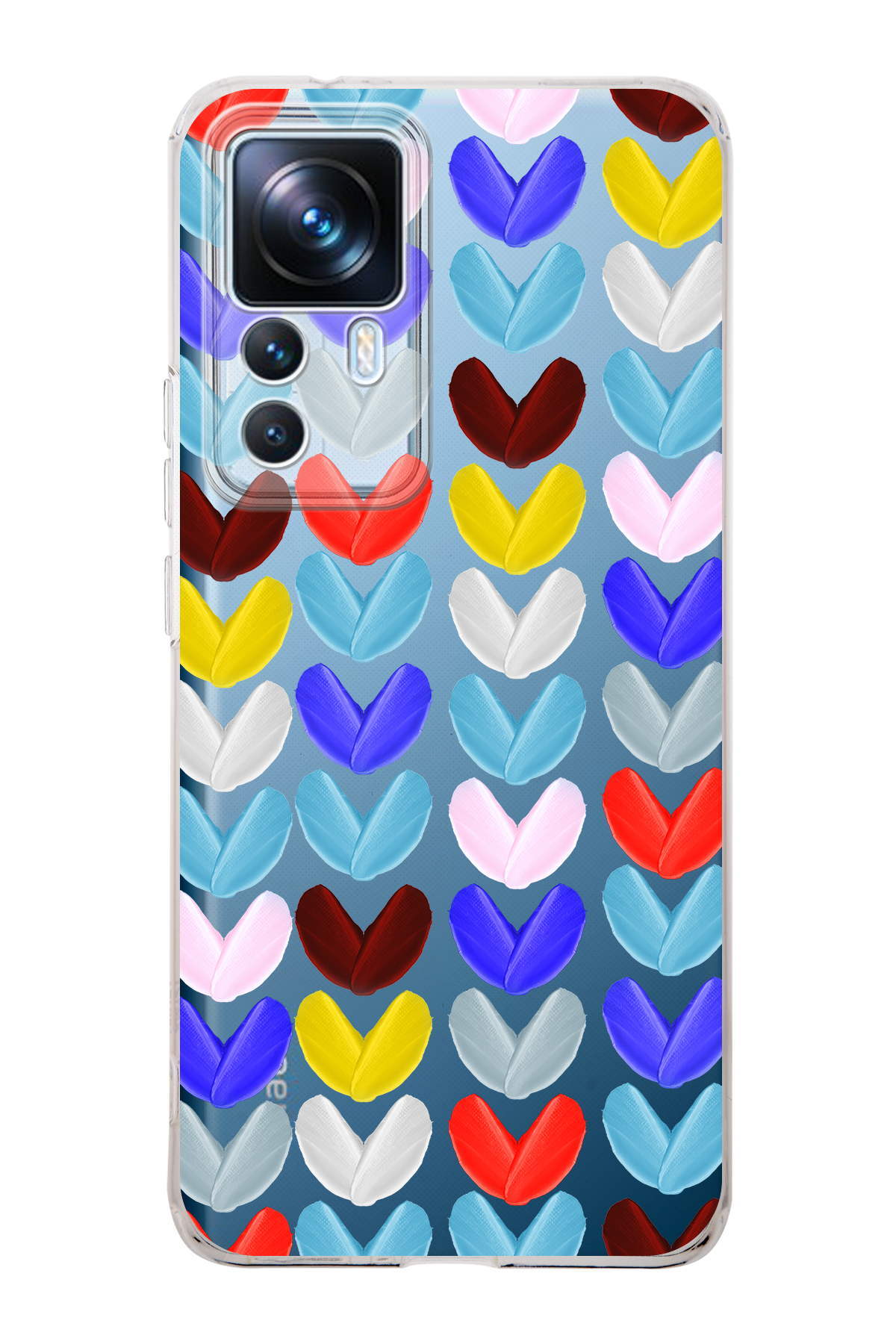 Xiaomi Mi 12T Pro ile Uyumlu 1mm Slim Fit Water Color 1 Baskılı Şeffaf  Kılıf