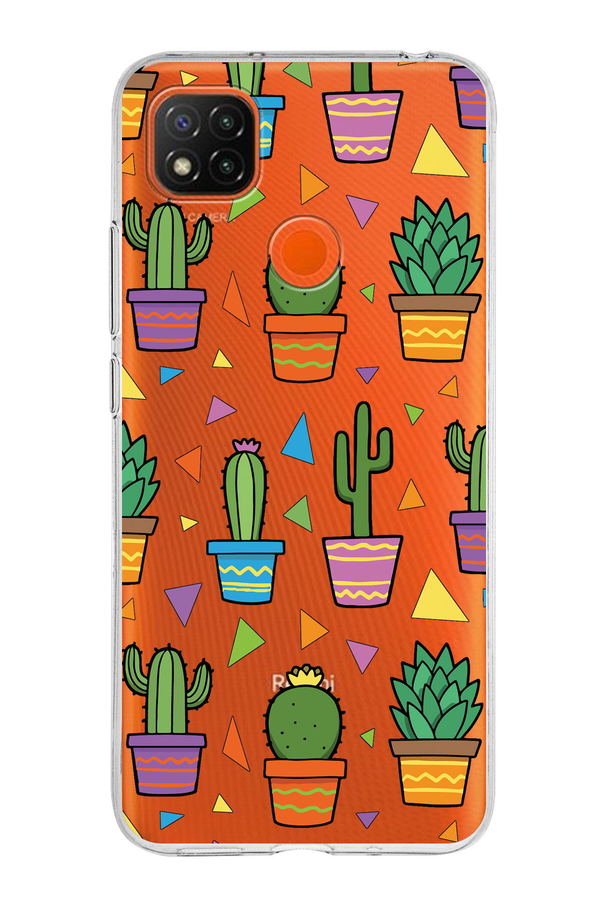 Xiaomi Redmi 10A ile Uyumlu 1mm Slim Fit Water Color 4 Baskılı Şeffaf  Kılıf