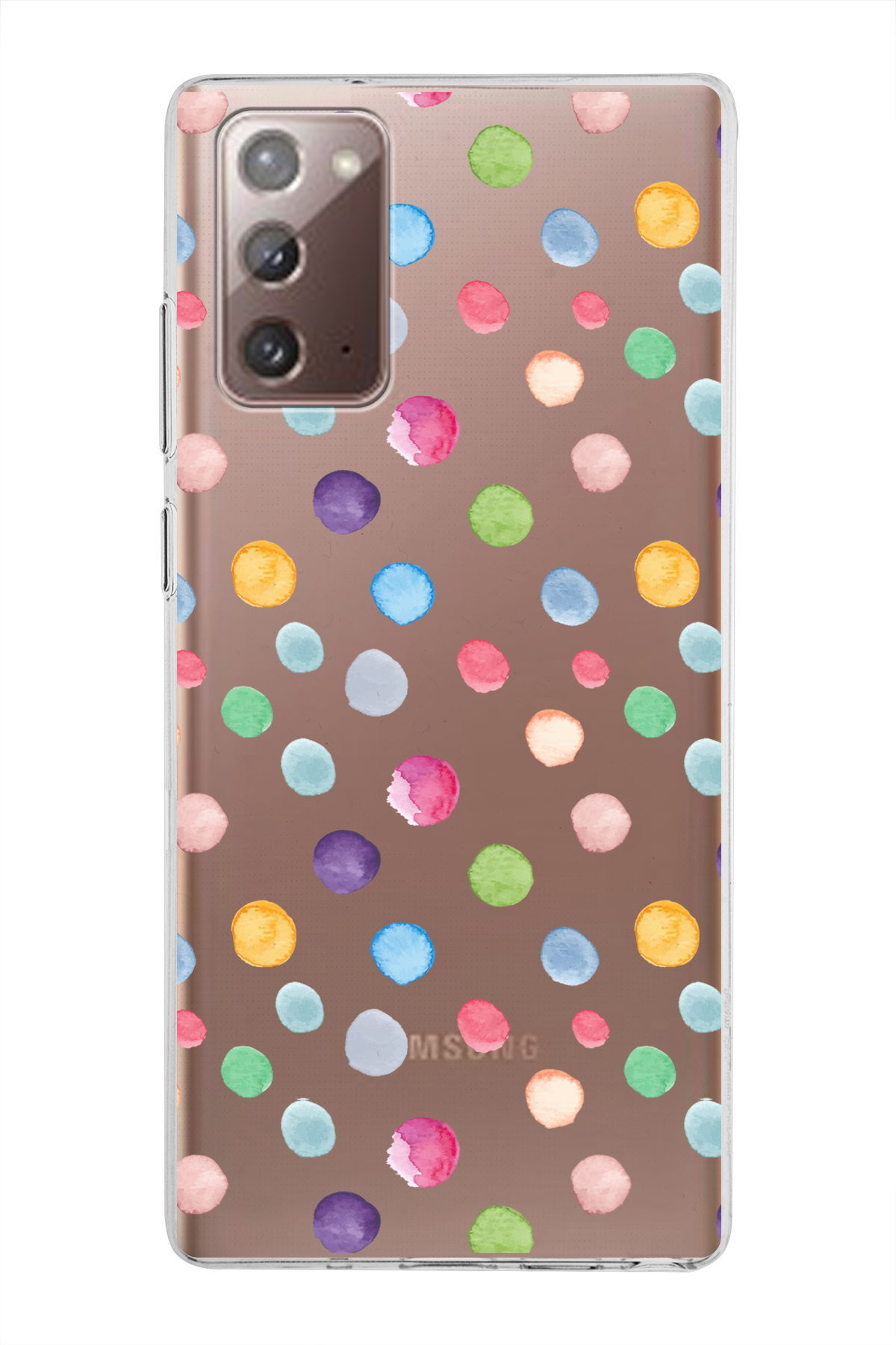 Samsung Galaxy Note 20 ile Uyumlu 1mm Slim Fit Water Color 6 Baskılı Şeffaf  Kılıf