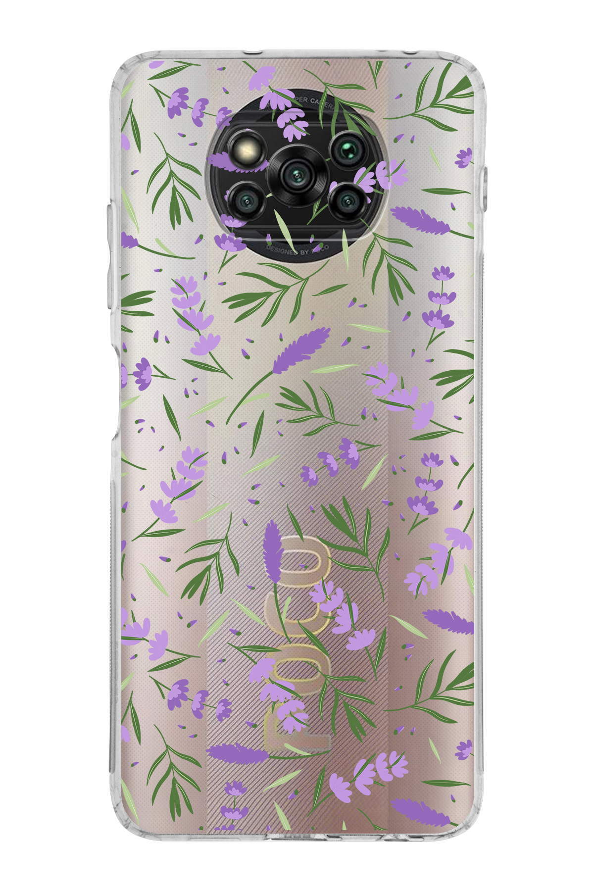 Xiaomi Poco X3 Pro ile Uyumlu 1mm Slim Fit Water Color 3 Baskılı Şeffaf  Kılıf