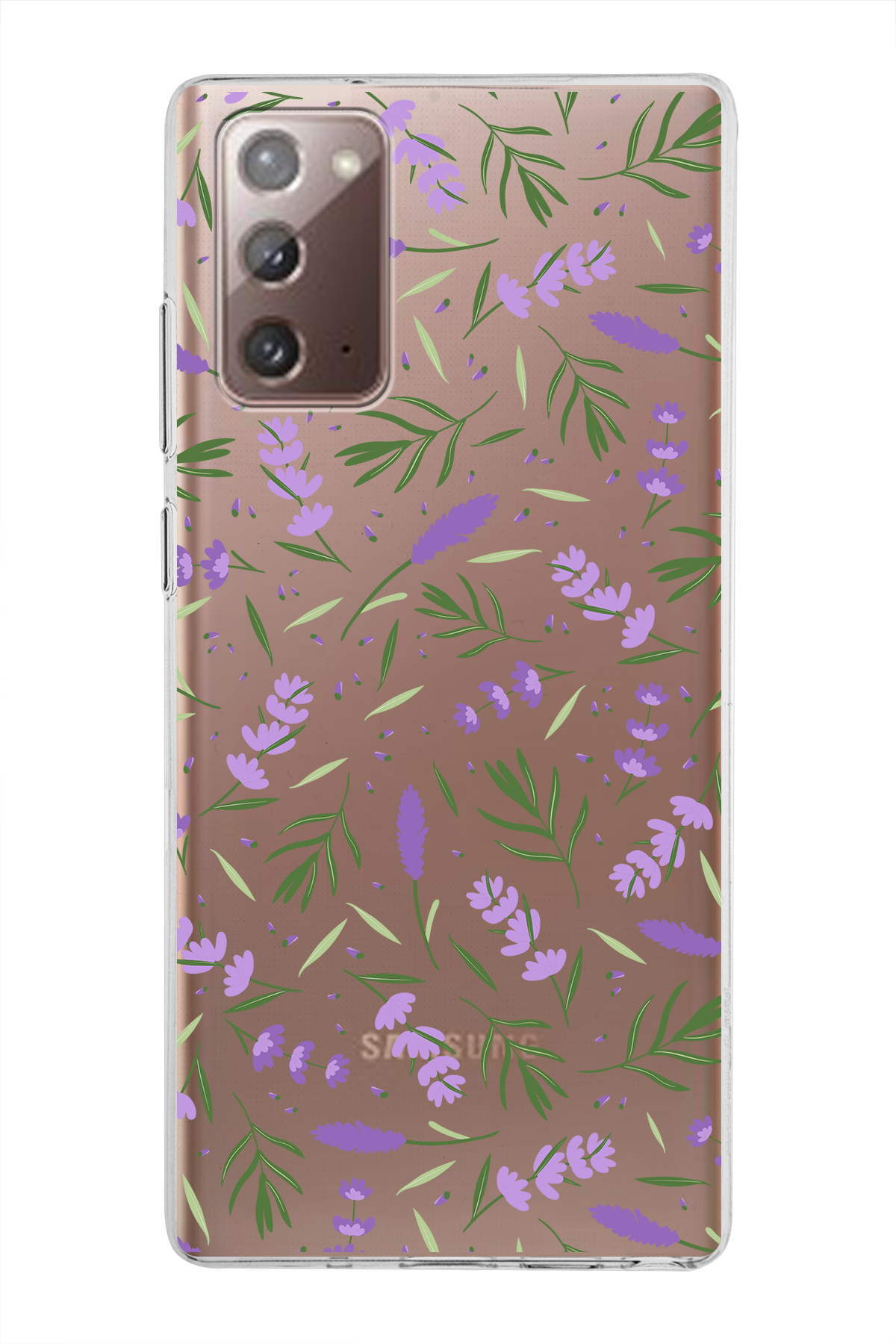 Samsung Galaxy Note 20 ile Uyumlu 1mm Slim Fit Water Color 3 Baskılı Şeffaf  Kılıf