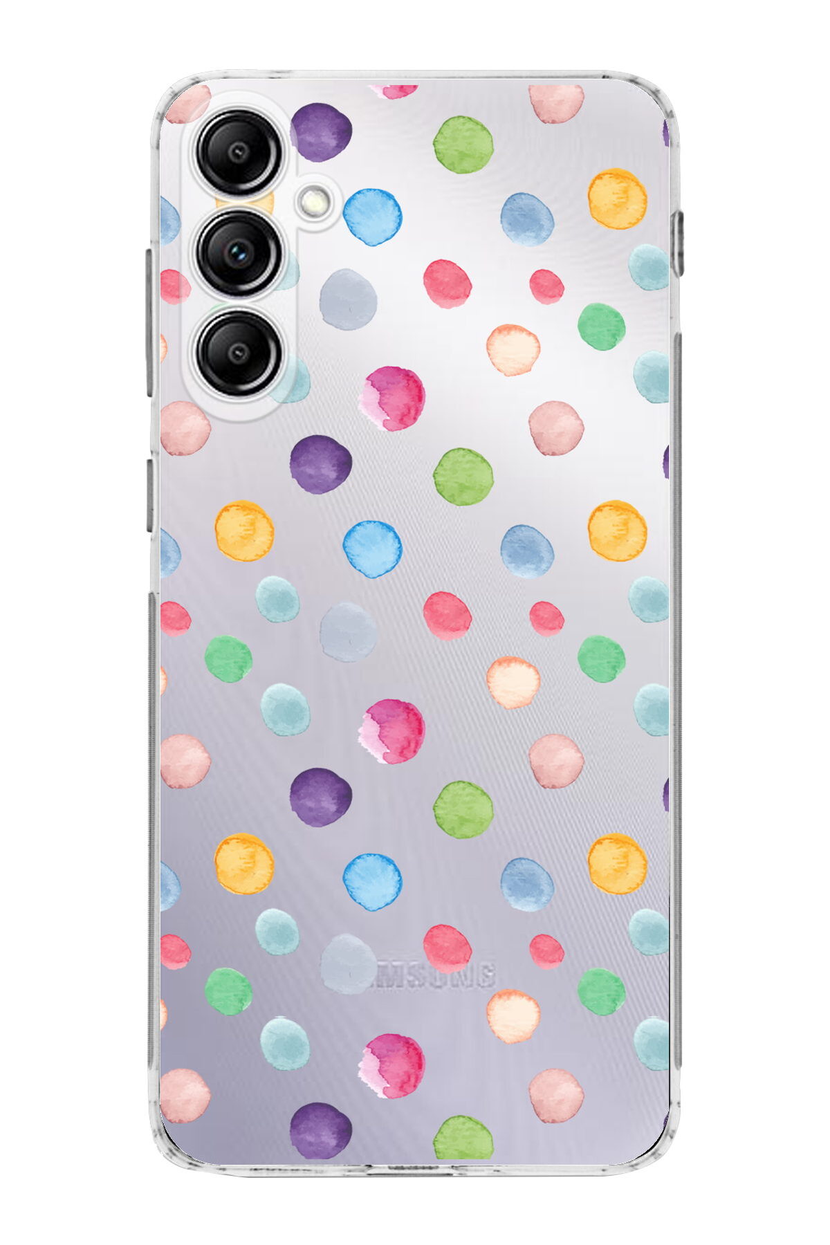 Samsung Galaxy M34 ile Uyumlu 1mm Slim Fit Water Color 6 Baskılı Şeffaf  Kılıf