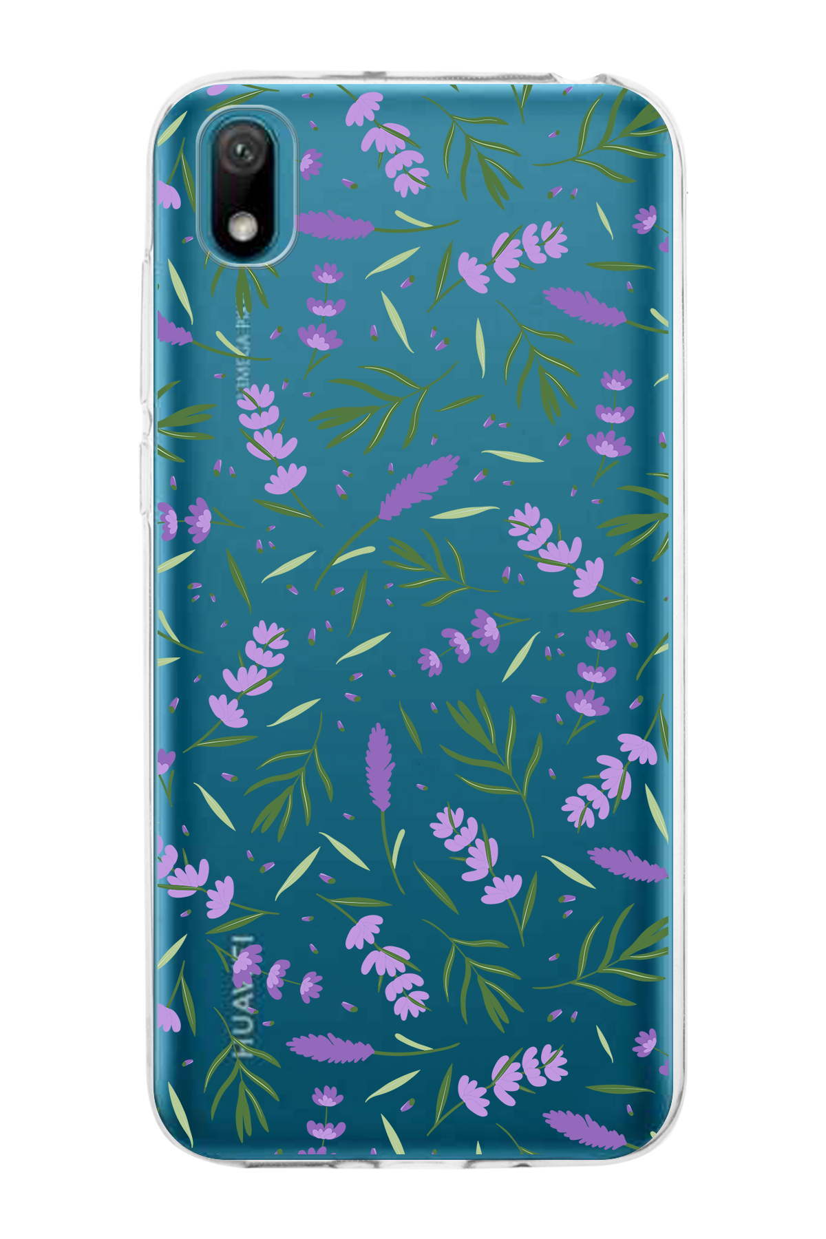 Huawei Y5 2019 ile Uyumlu 1mm Slim Fit Water Color 3 Baskılı Şeffaf  Kılıf