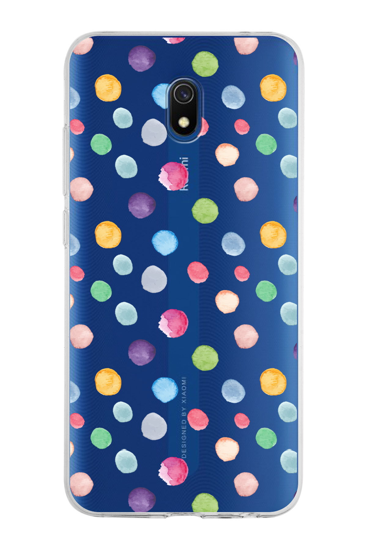 Xiaomi Redmi 8A ile Uyumlu 1mm Slim Fit Water Color 6 Baskılı Şeffaf  Kılıf