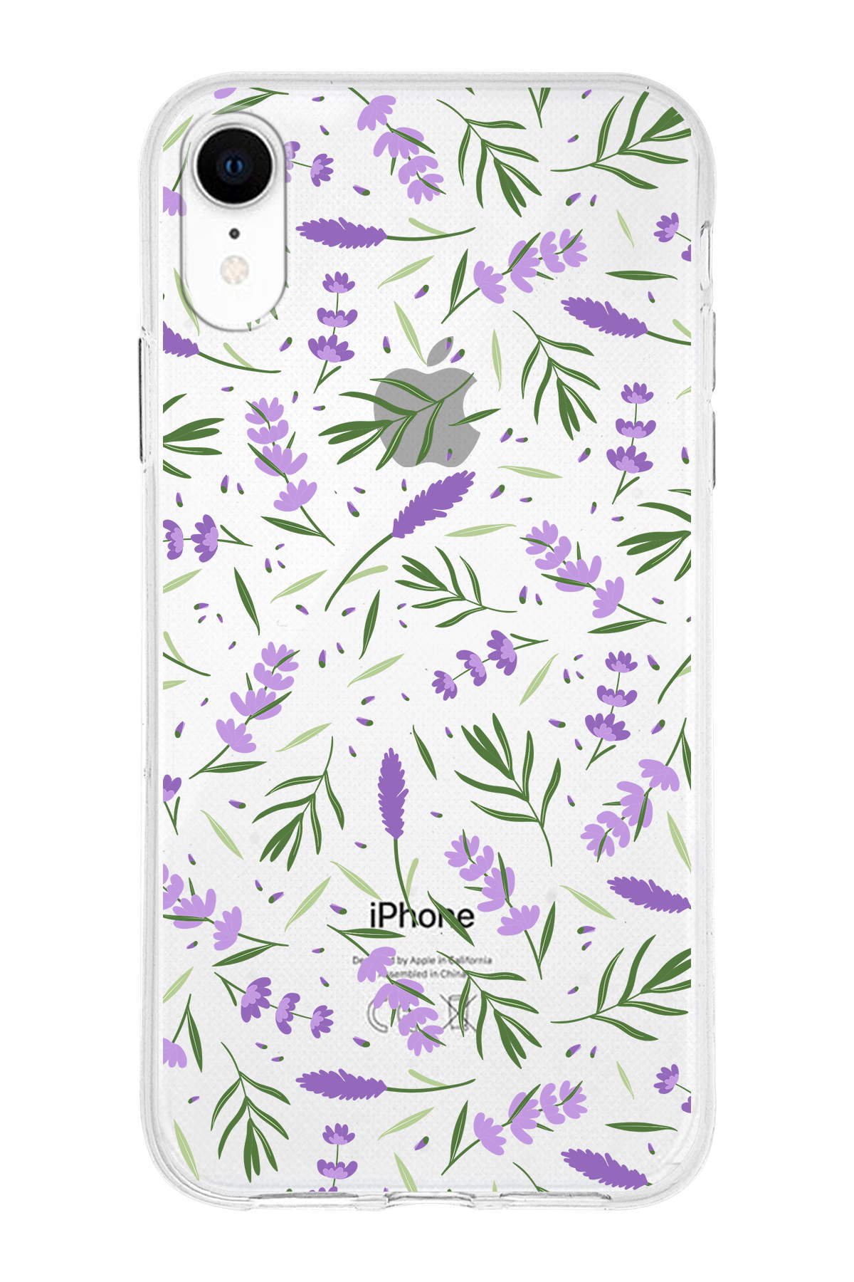 Apple  iPhone XR ile Uyumlu 1mm Slim Fit Water Color 3 Baskılı Şeffaf  Kılıf