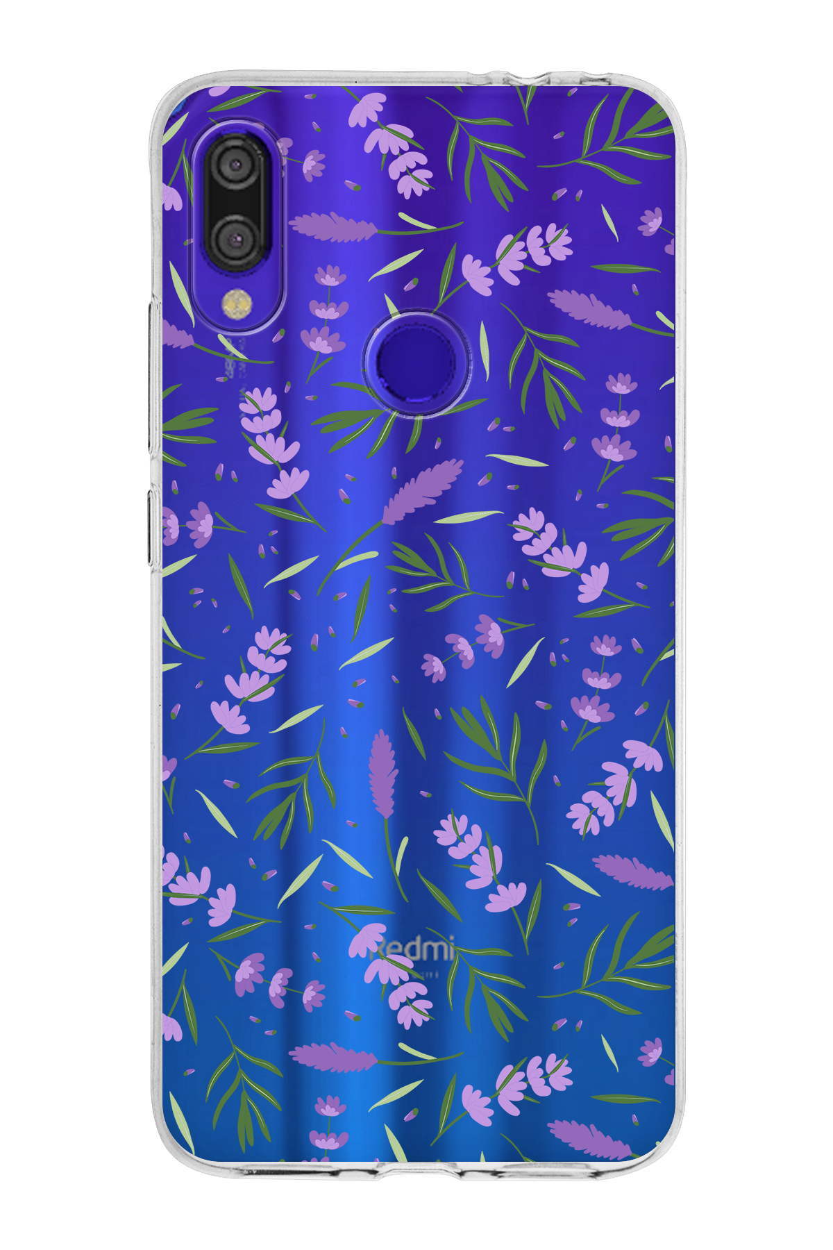 Xiaomi Redmi Note 7 Pro ile Uyumlu 1mm Slim Fit Water Color 3 Baskılı Şeffaf  Kılıf