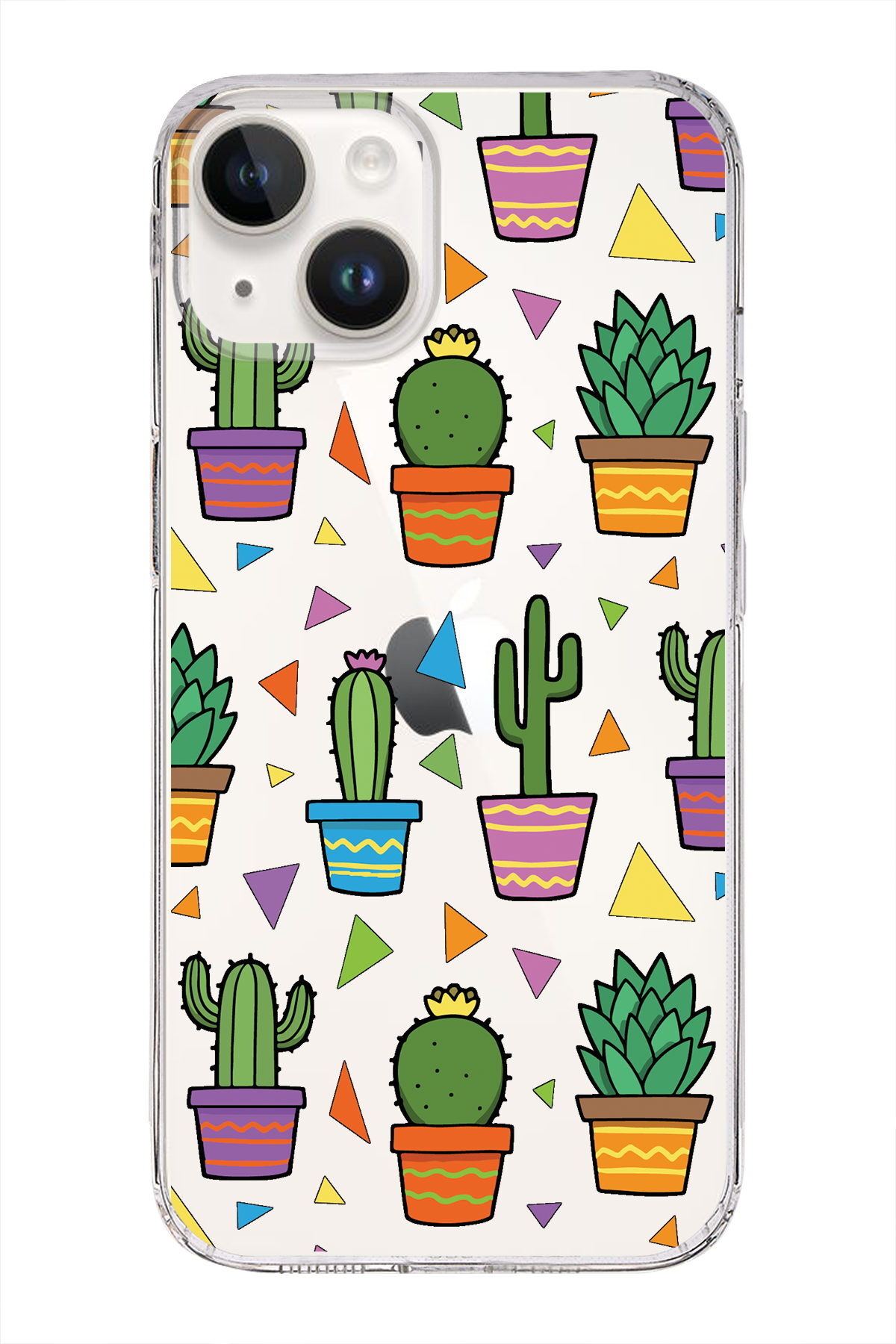 Apple  iPhone 14 Plus ile Uyumlu 1mm Slim Fit Water Color 4 Baskılı Şeffaf  Kılıf