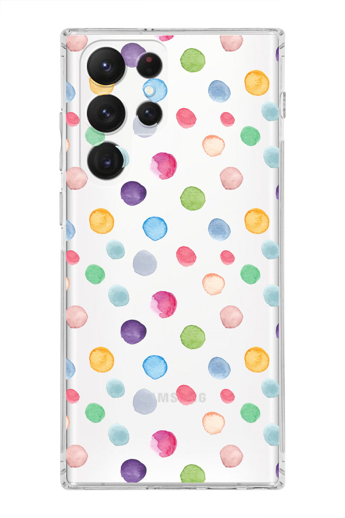 Samsung Galaxy S22 Ultra ile Uyumlu 1mm Slim Fit Water Color 6 Baskılı Şeffaf  Kılıf