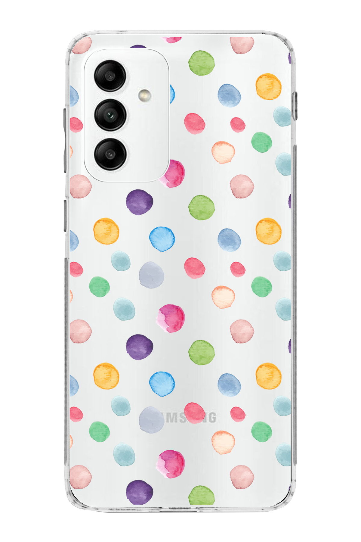 Samsung Galaxy M23 ile Uyumlu 1mm Slim Fit Water Color 6 Baskılı Şeffaf  Kılıf