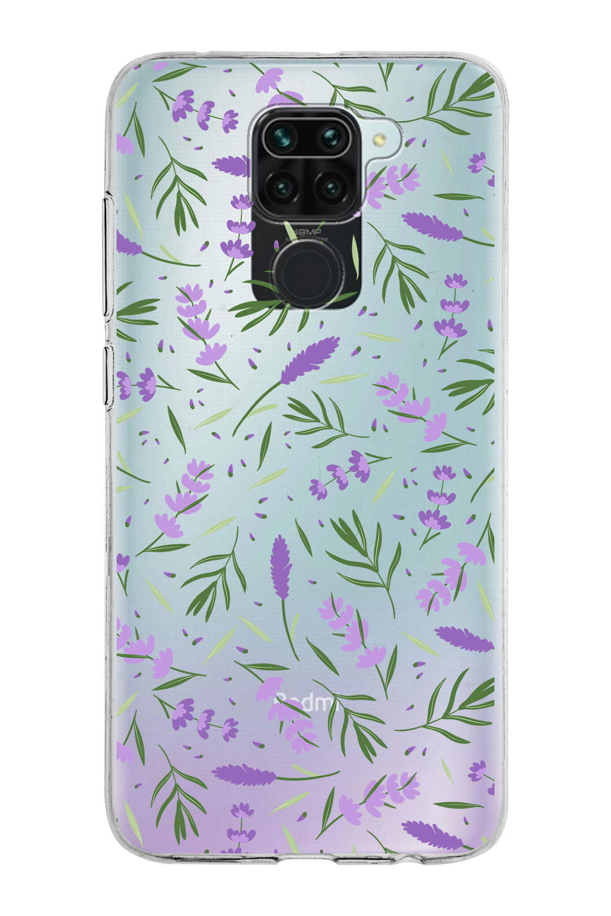 Xiaomi Redmi Note 9 ile Uyumlu 1mm Slim Fit Water Color 3 Baskılı Şeffaf  Kılıf