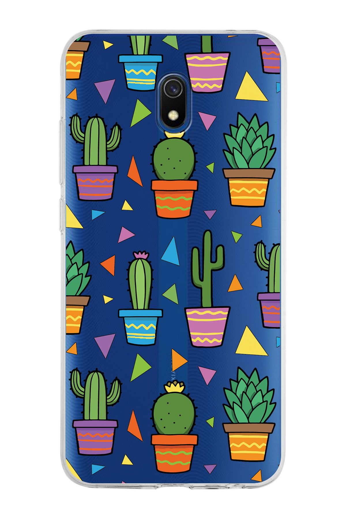 Xiaomi Redmi 8A ile Uyumlu 1mm Slim Fit Water Color 4 Baskılı Şeffaf  Kılıf