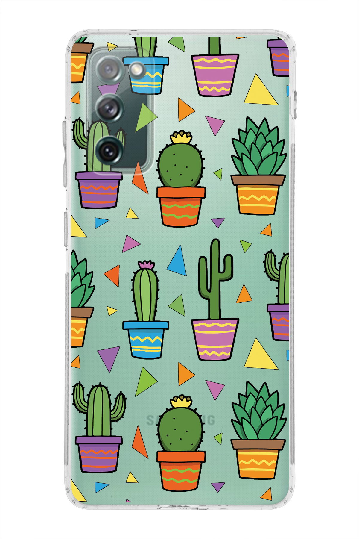 Samsung Galaxy S20 FE ile Uyumlu 1mm Slim Fit Water Color 4 Baskılı Şeffaf  Kılıf