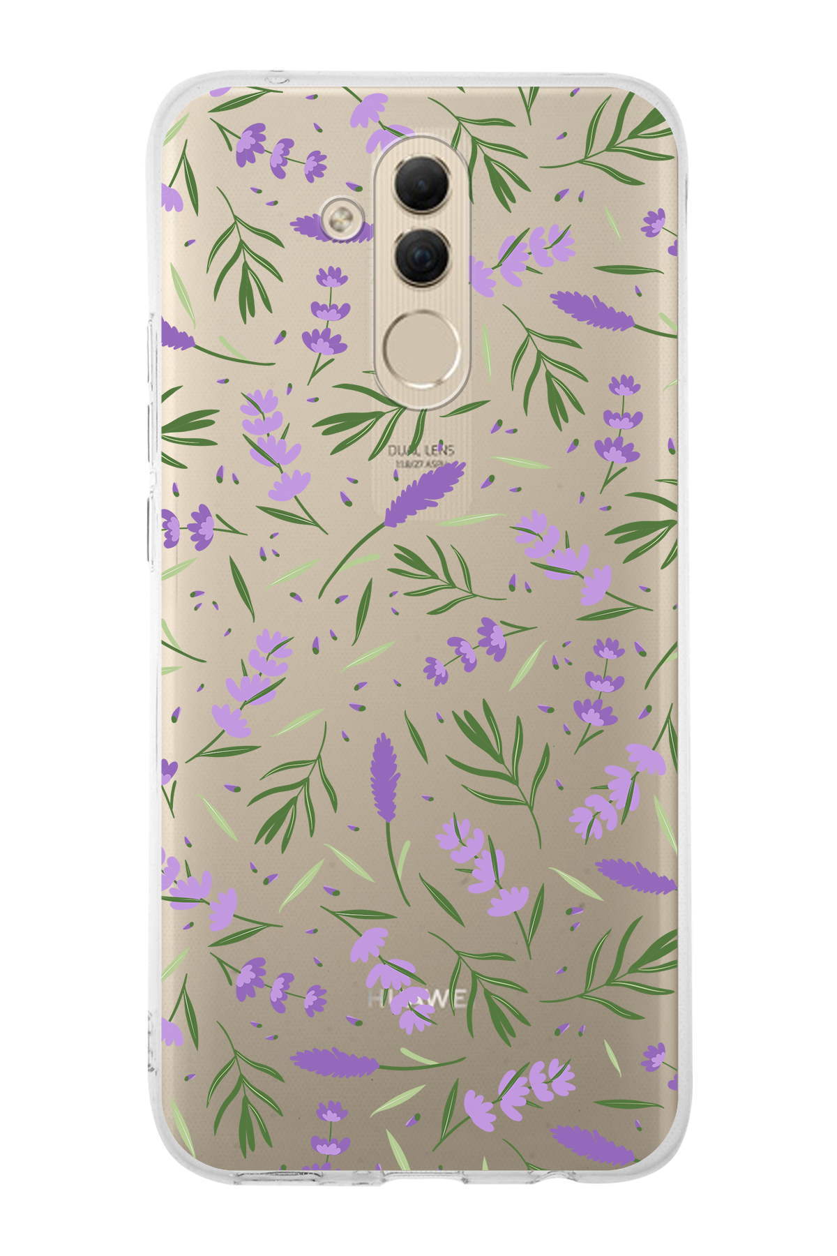 Huawei Mate 20 Lite ile Uyumlu 1mm Slim Fit Water Color 3 Baskılı Şeffaf  Kılıf