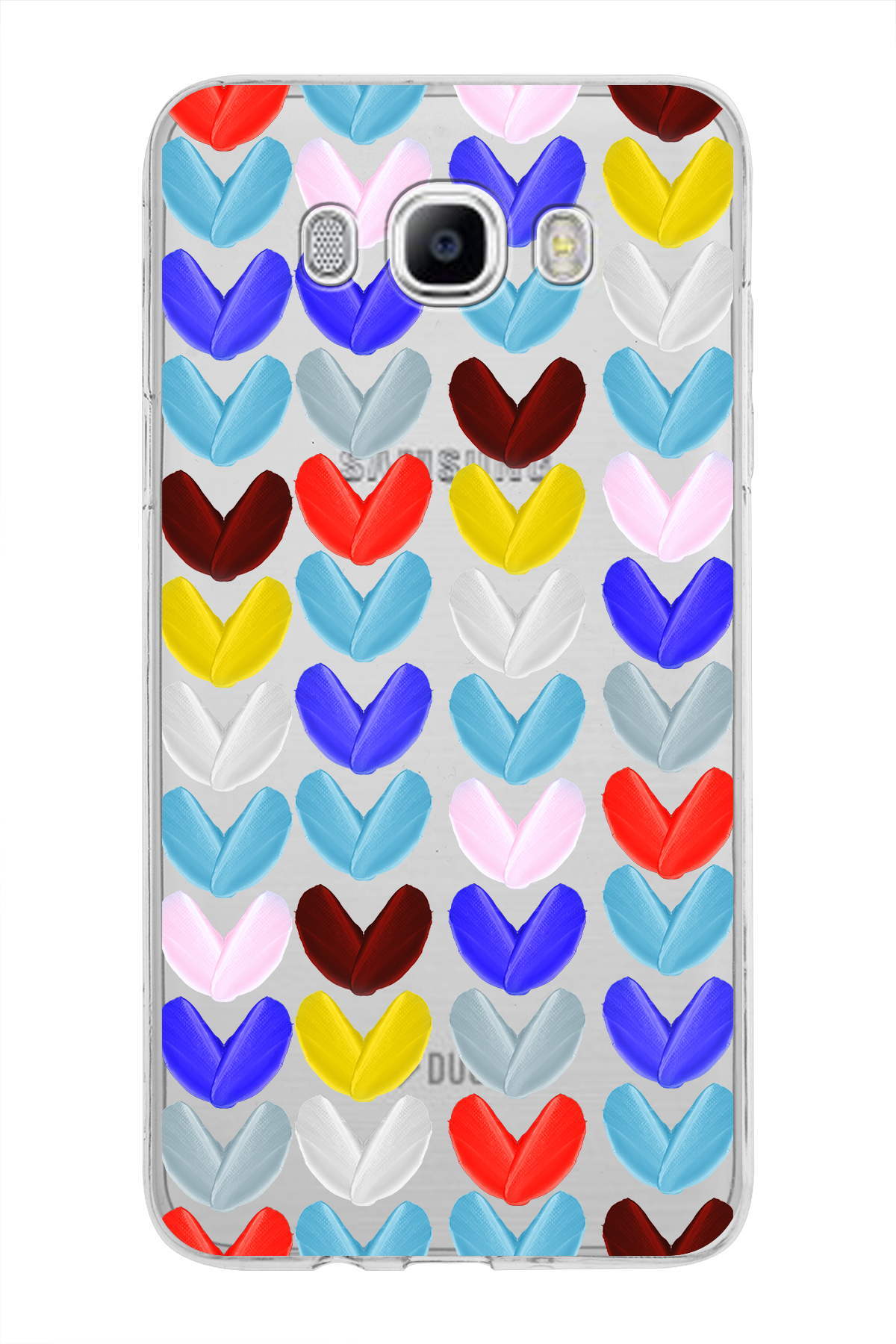 Samsung Galaxy J7 2016 ile Uyumlu 1mm Slim Fit Water Color 1 Baskılı Şeffaf  Kılıf