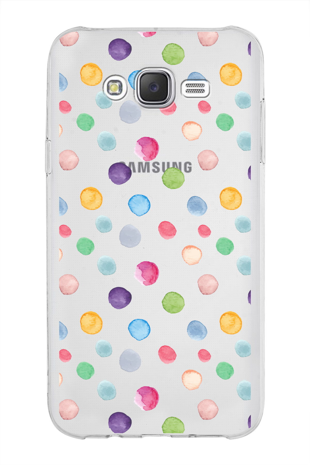 Samsung Galaxy J7 ile Uyumlu 1mm Slim Fit Water Color 6 Baskılı Şeffaf  Kılıf
