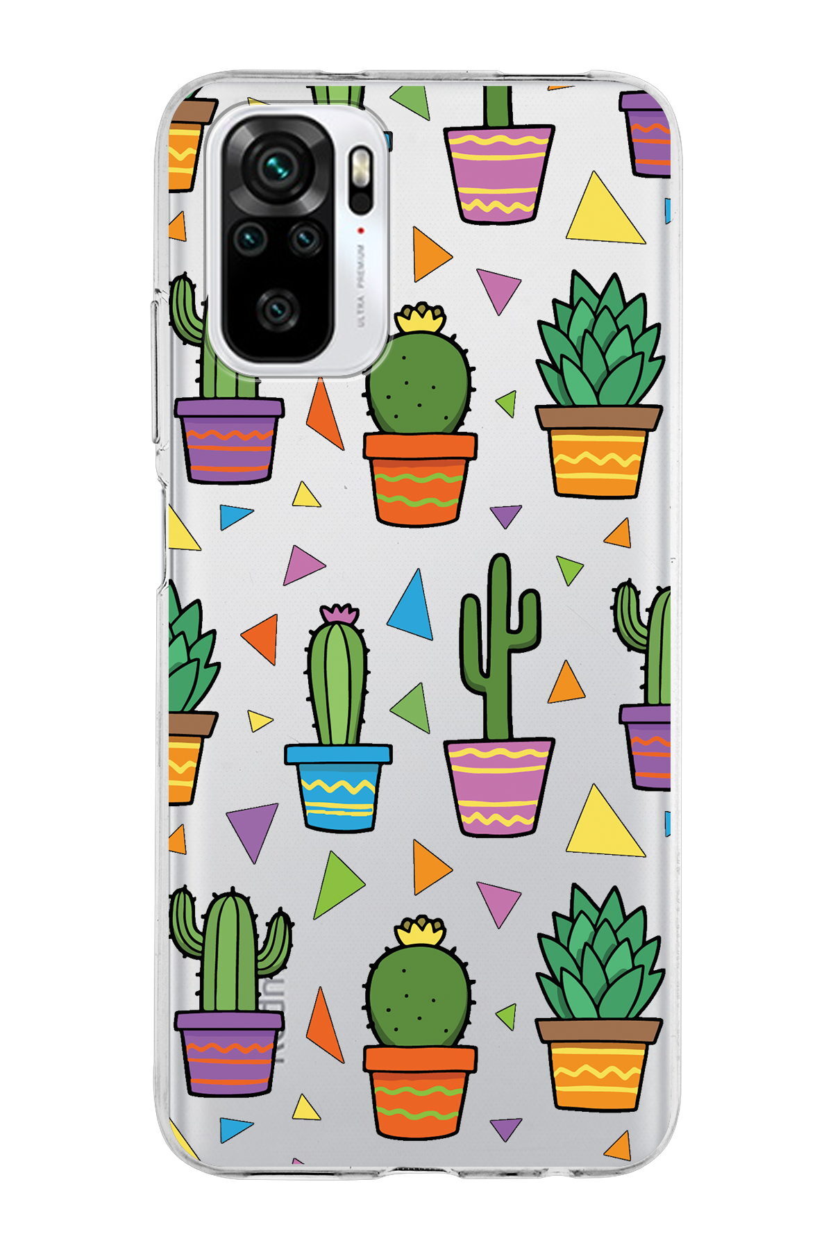 Xiaomi Redmi Note 10 ile Uyumlu 1mm Slim Fit Water Color 4 Baskılı Şeffaf  Kılıf