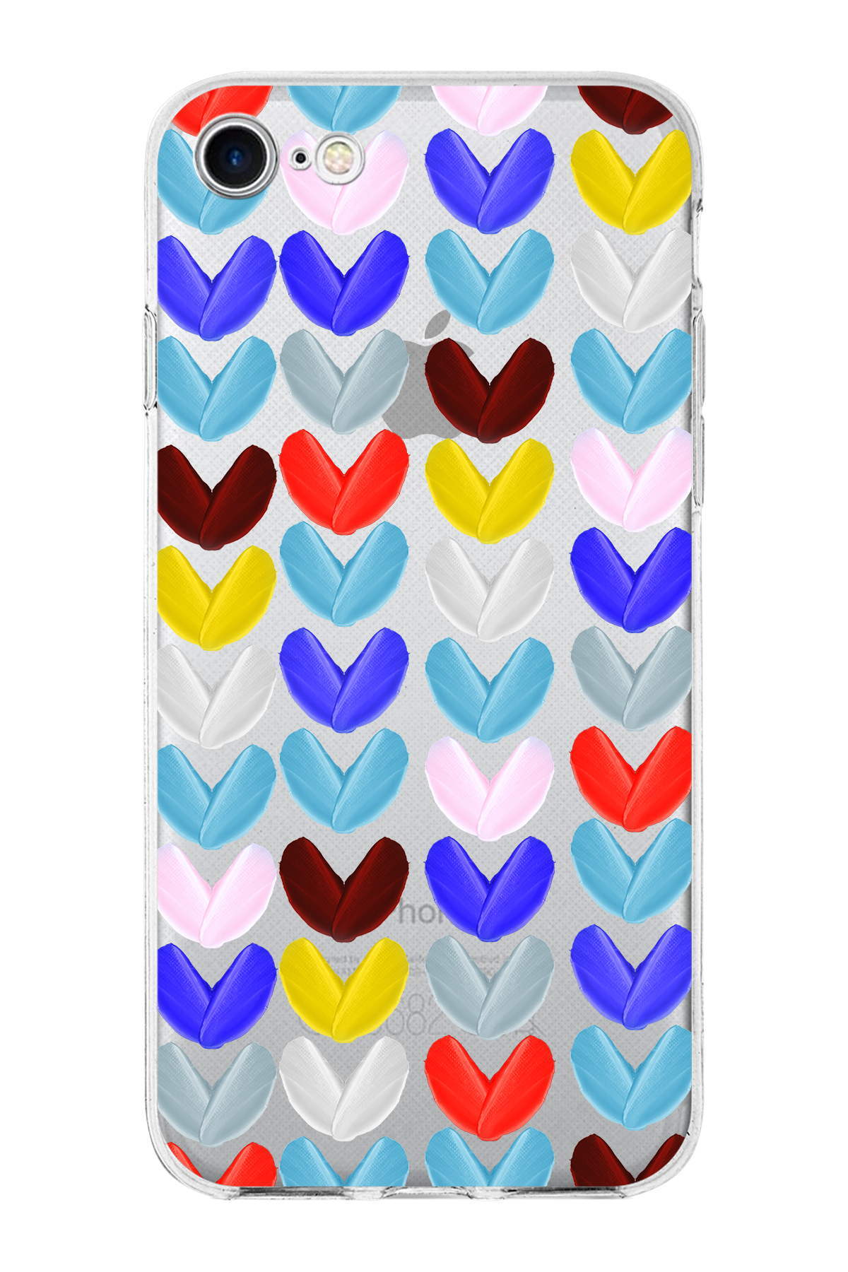 Apple  iPhone SE 3 2022 ile Uyumlu 1mm Slim Fit Water Color 1 Baskılı Şeffaf  Kılıf