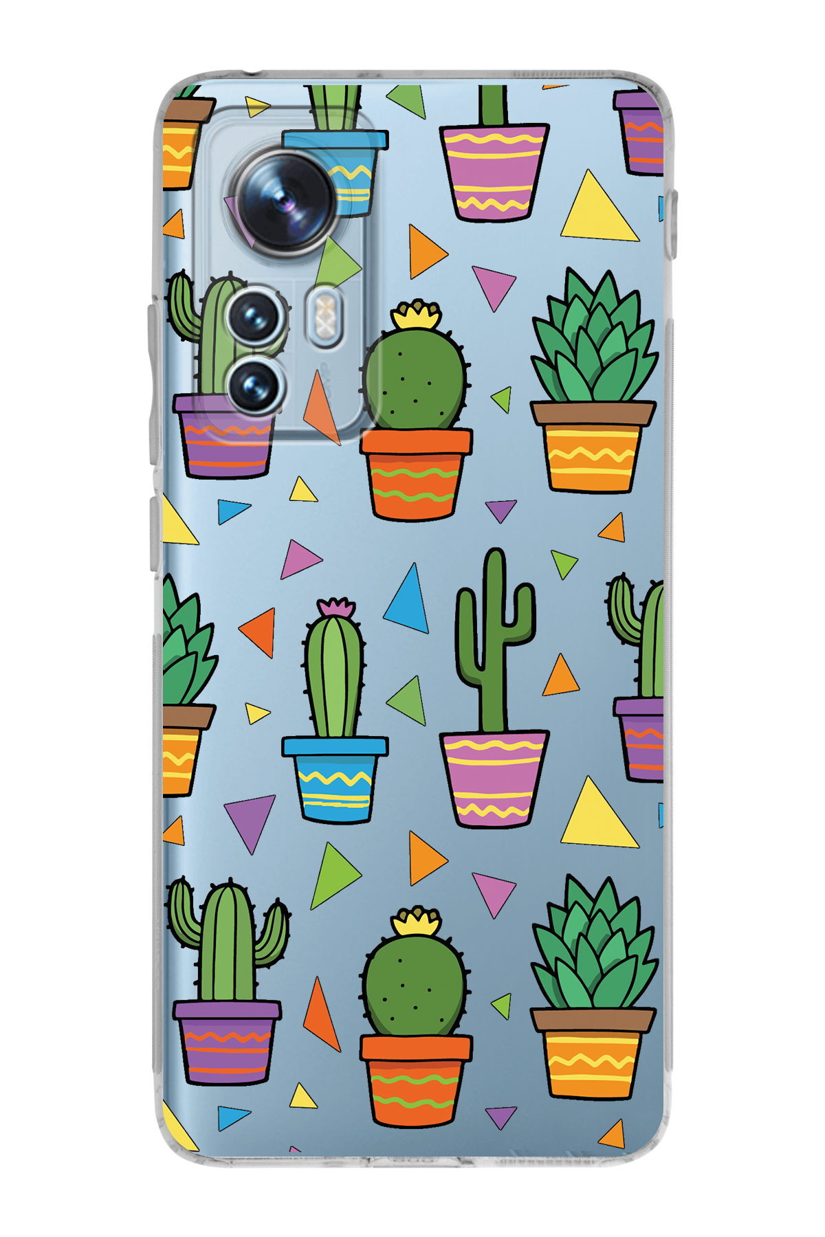 Xiaomi Mi 12 Lite ile Uyumlu 1mm Slim Fit Water Color 4 Baskılı Şeffaf  Kılıf