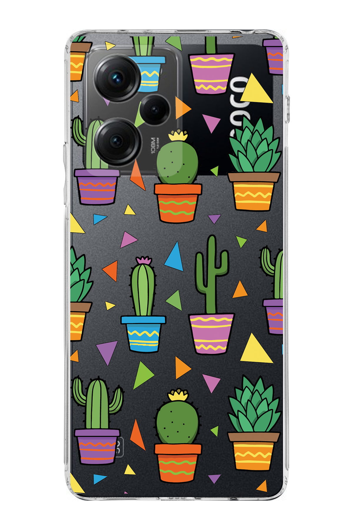 Xiaomi Poco X5 Pro ile Uyumlu 1mm Slim Fit Water Color 4 Baskılı Şeffaf  Kılıf