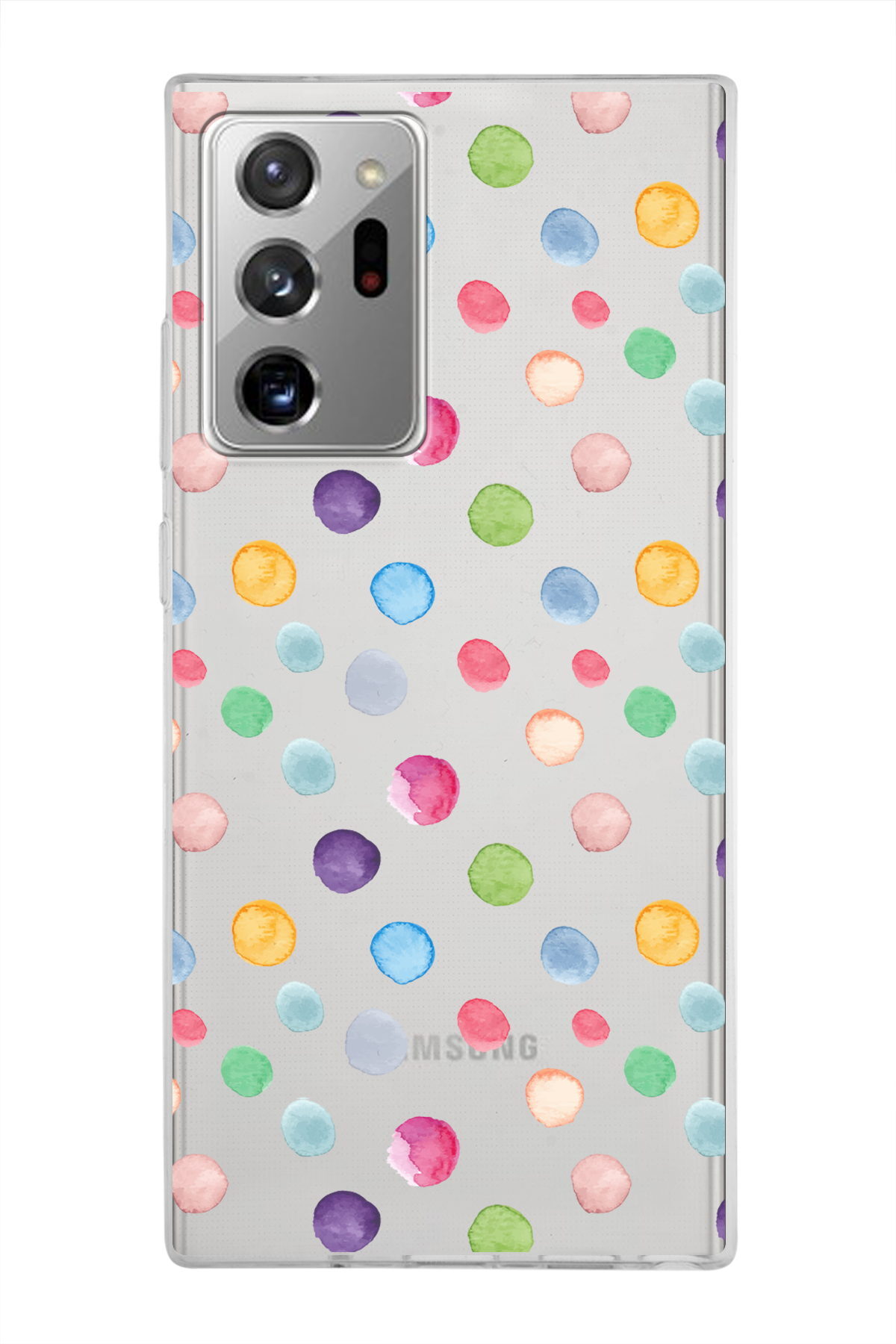 Samsung Galaxy Note 20 Ultra ile Uyumlu 1mm Slim Fit Water Color 6 Baskılı Şeffaf  Kılıf