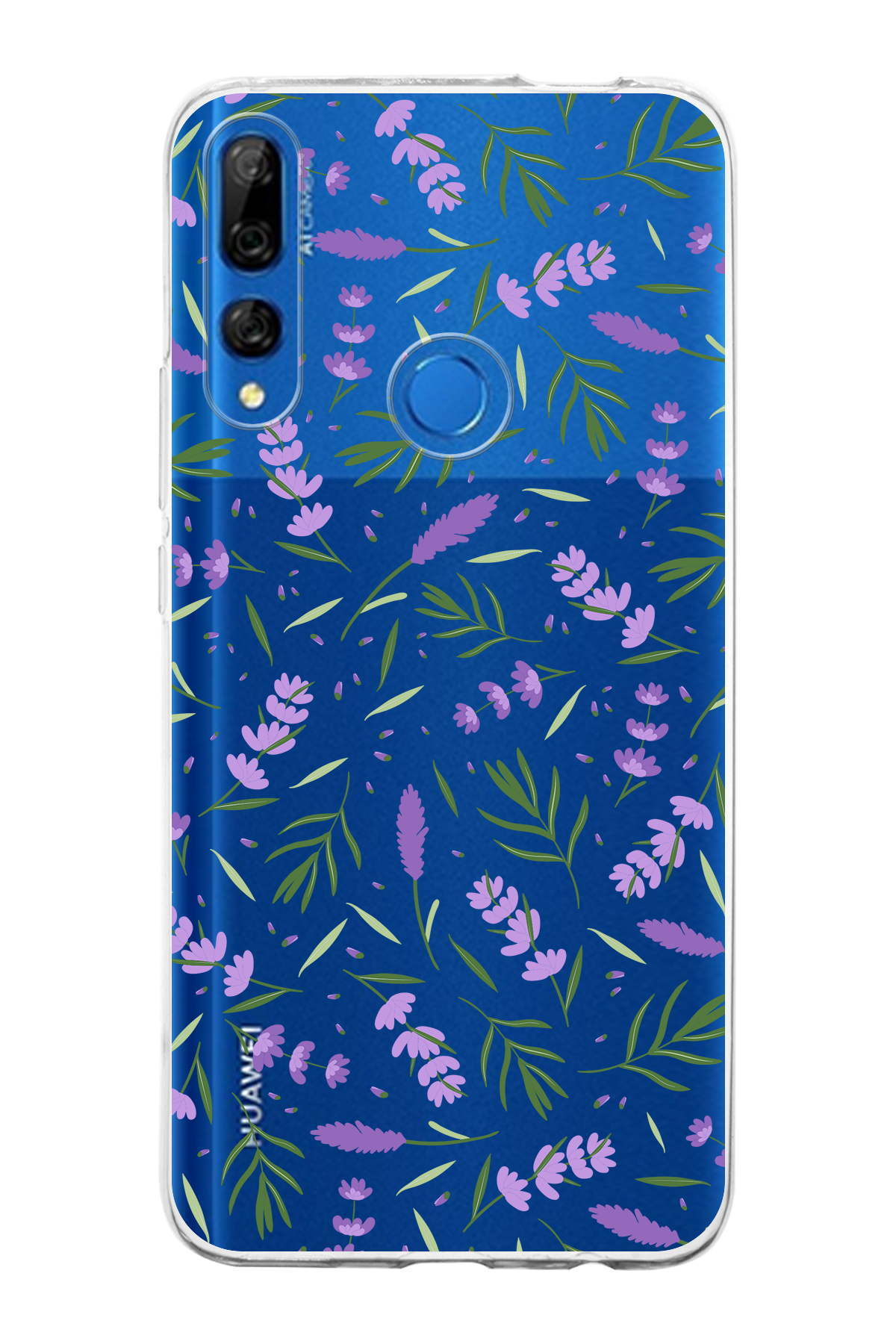 Huawei Y9 Prime 2019 ile Uyumlu 1mm Slim Fit Water Color 3 Baskılı Şeffaf  Kılıf