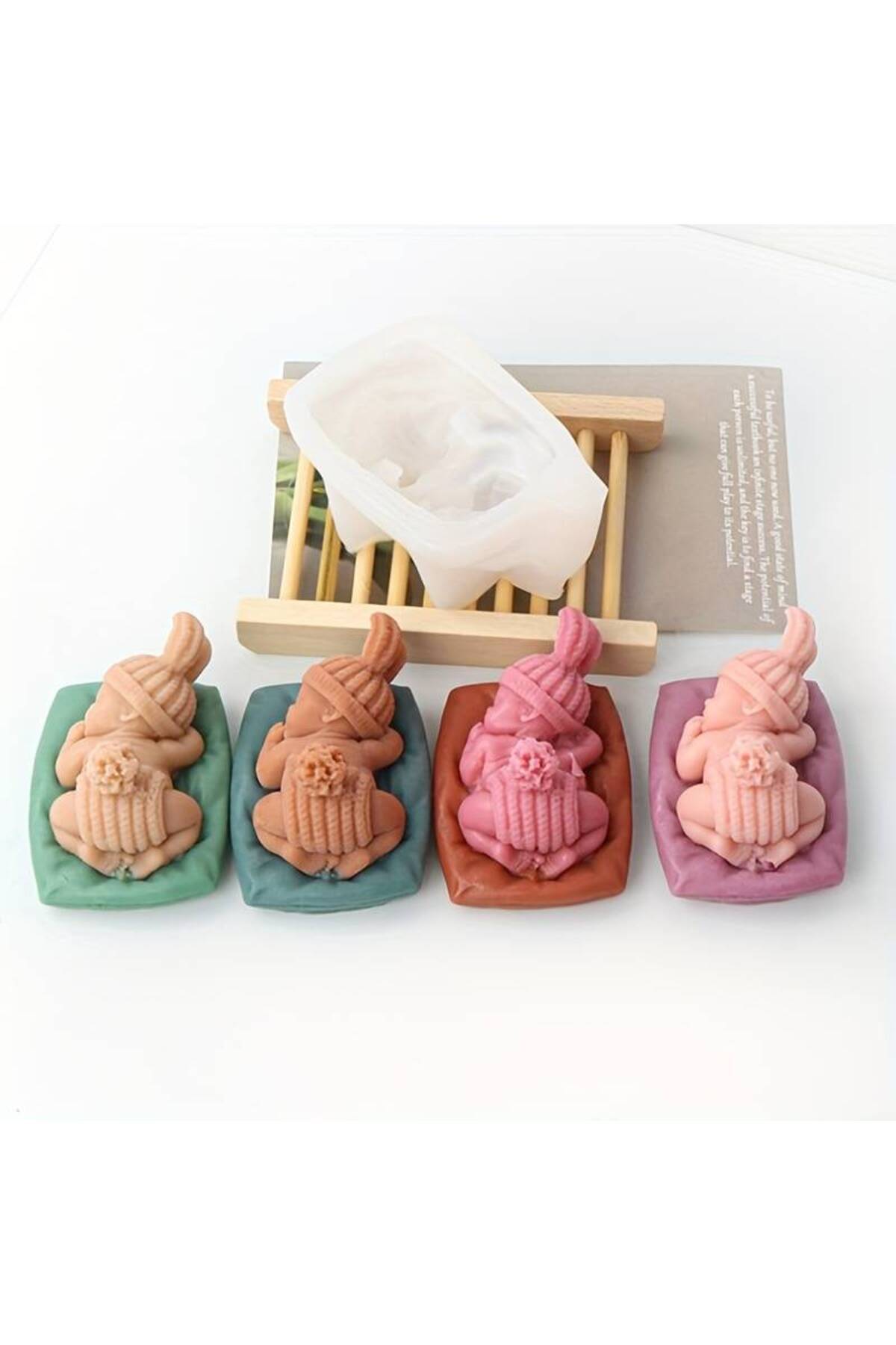 HogART Design Yastıklı Tavşan Bebek Sabun Mum & Kokulutaş Silikon Kalıbı fotoğrafı 5 (önizleme)