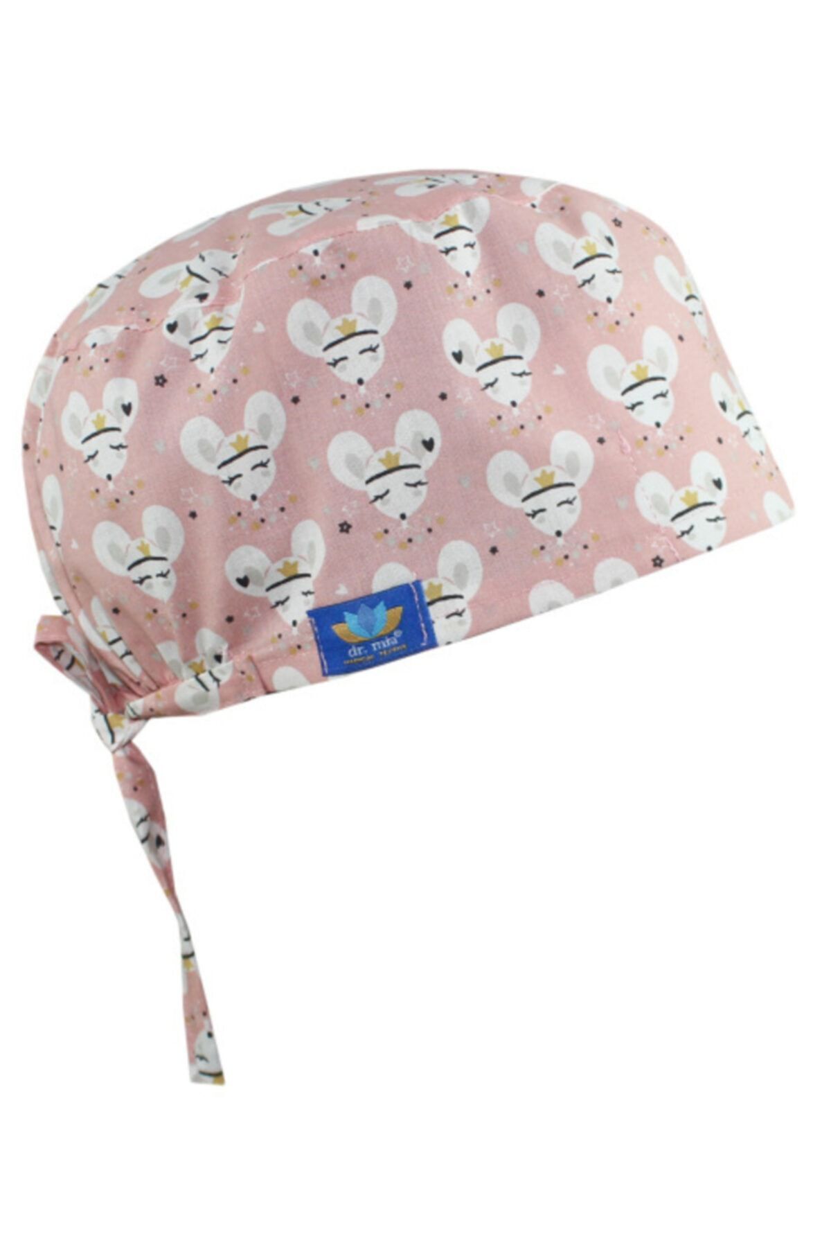 DrMia Pink Mouse Desenli Doktor Hemşire Hastane Veteriner Aşçı Bonesi