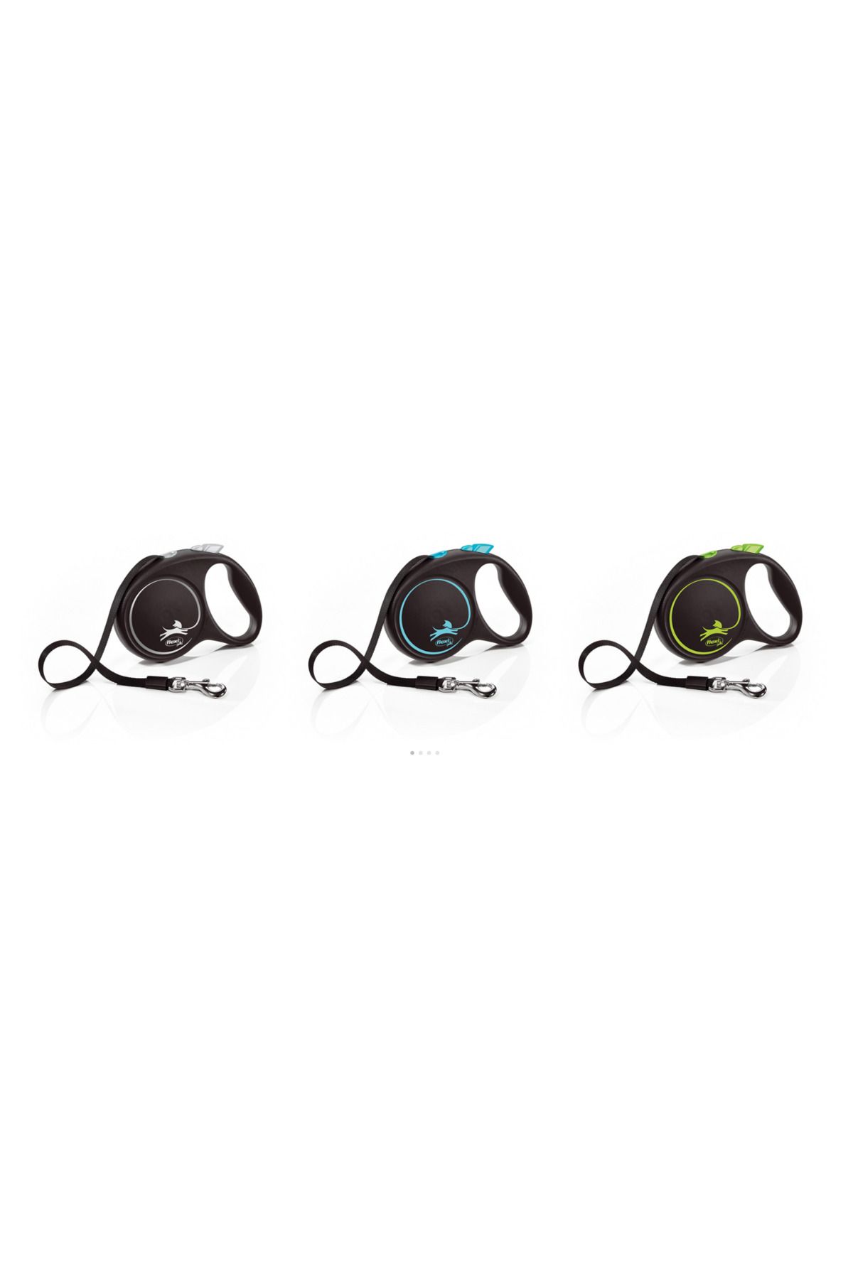 Flexi-Extending Walking Collar - Black Design Strip 4