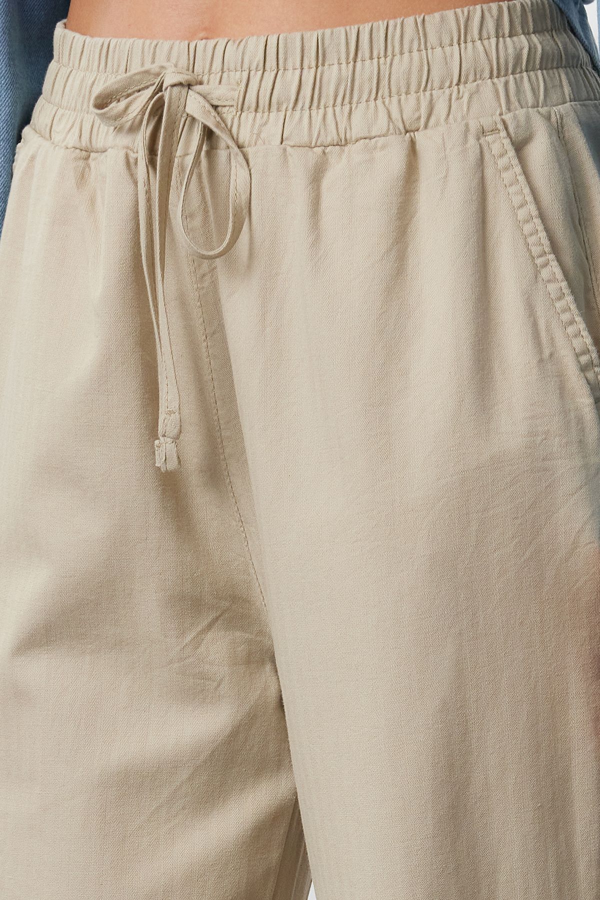 Trendyol Collection-Pantaloni largi din nurcă cu talie înaltă - TWOAW25JE00031 5