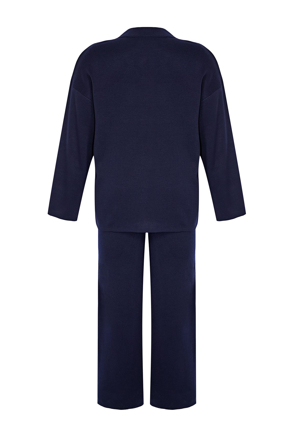 Trendyol Curve-Set de tricotaje bleumarin de marime mare - Set de jos și de sus 8