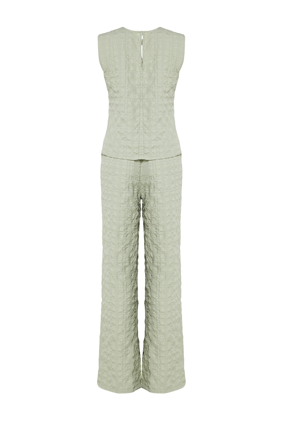 Trendyolmilla  Mint Bürümcük Dokuma Bluz-Pantolon Takım TWOSS24AU00132 - Görsel 7