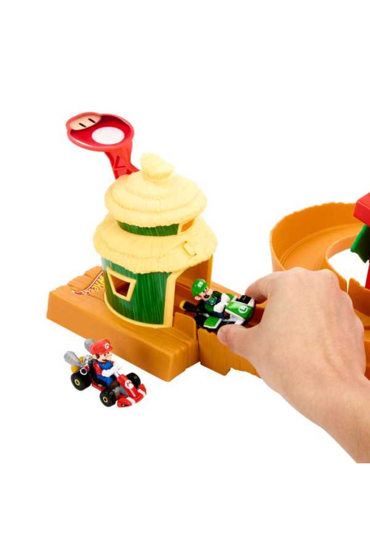 HOT WHEELS Super Mario Bros. Filmi Mario Kart Kong Ormanı Yarış Pisti HMK49 fotoğrafı 7 (önizleme)