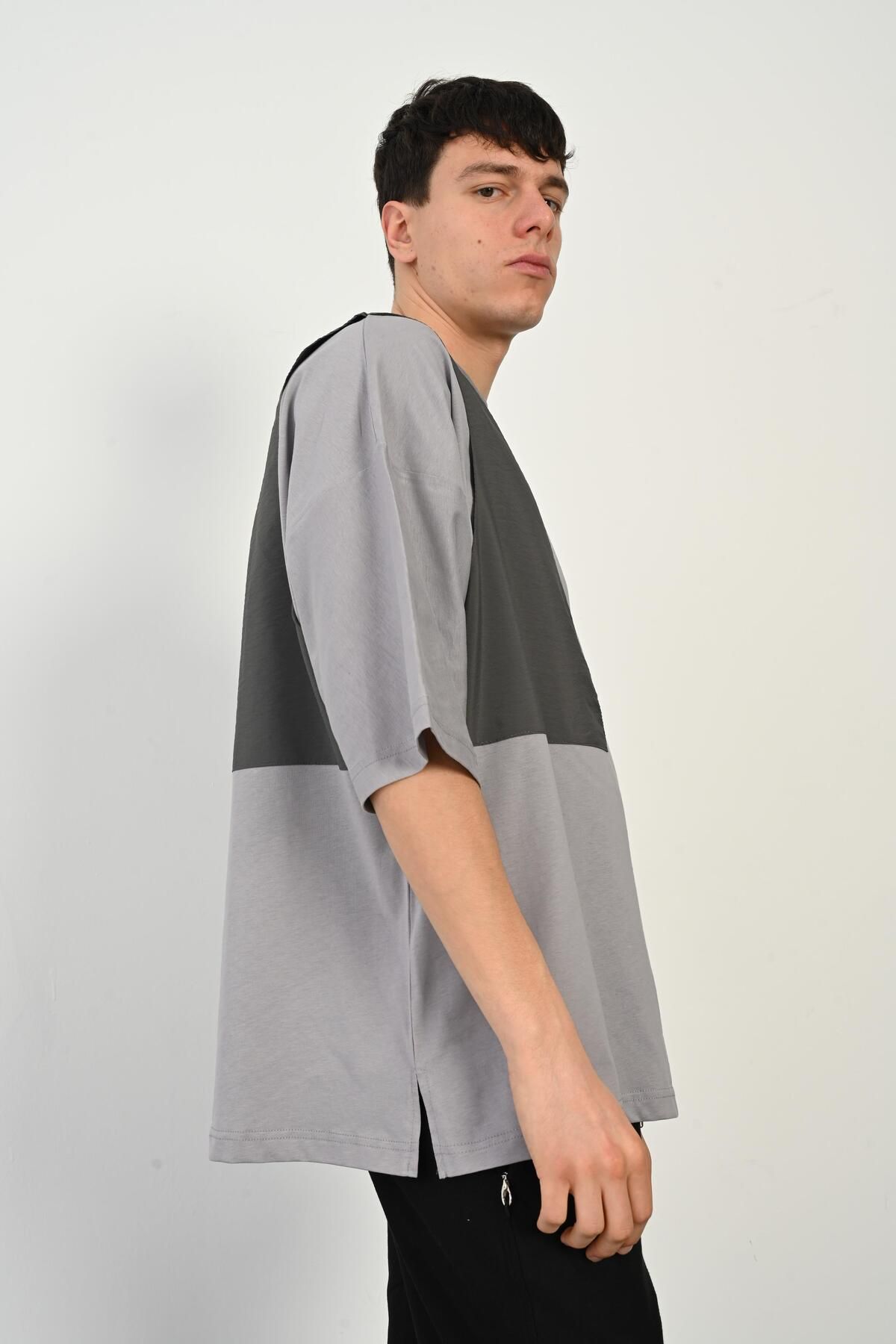 Rocqerx-R-5765 Parachute Garni Detailed Oversize Supreme T-Shirt 5