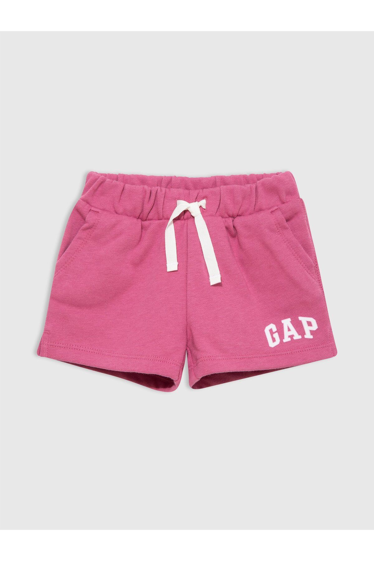 GAP Baby Girl Темно-розовые шорты из французской махровой ткани с логотипом Gap 890655